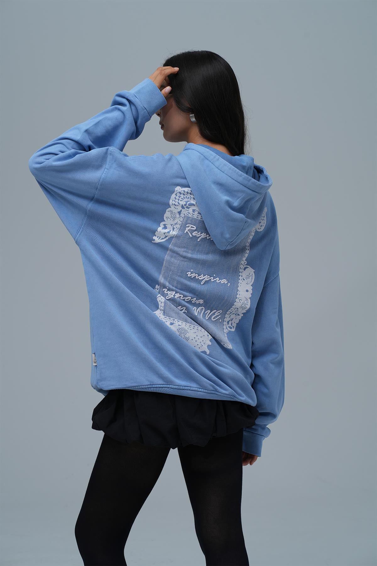 Breathe & Live Oversize Sweatshirt Kadın Mavi