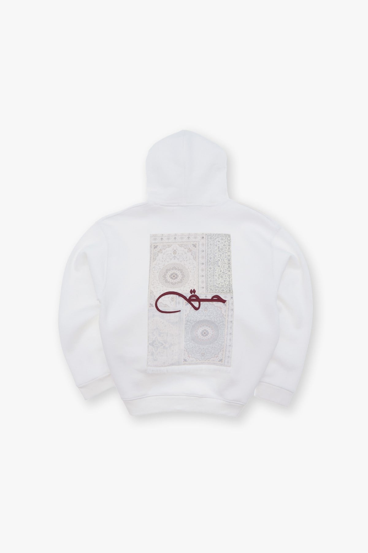 Calligraphy Carpet Oversize Sweatshirt Erkek Ekru