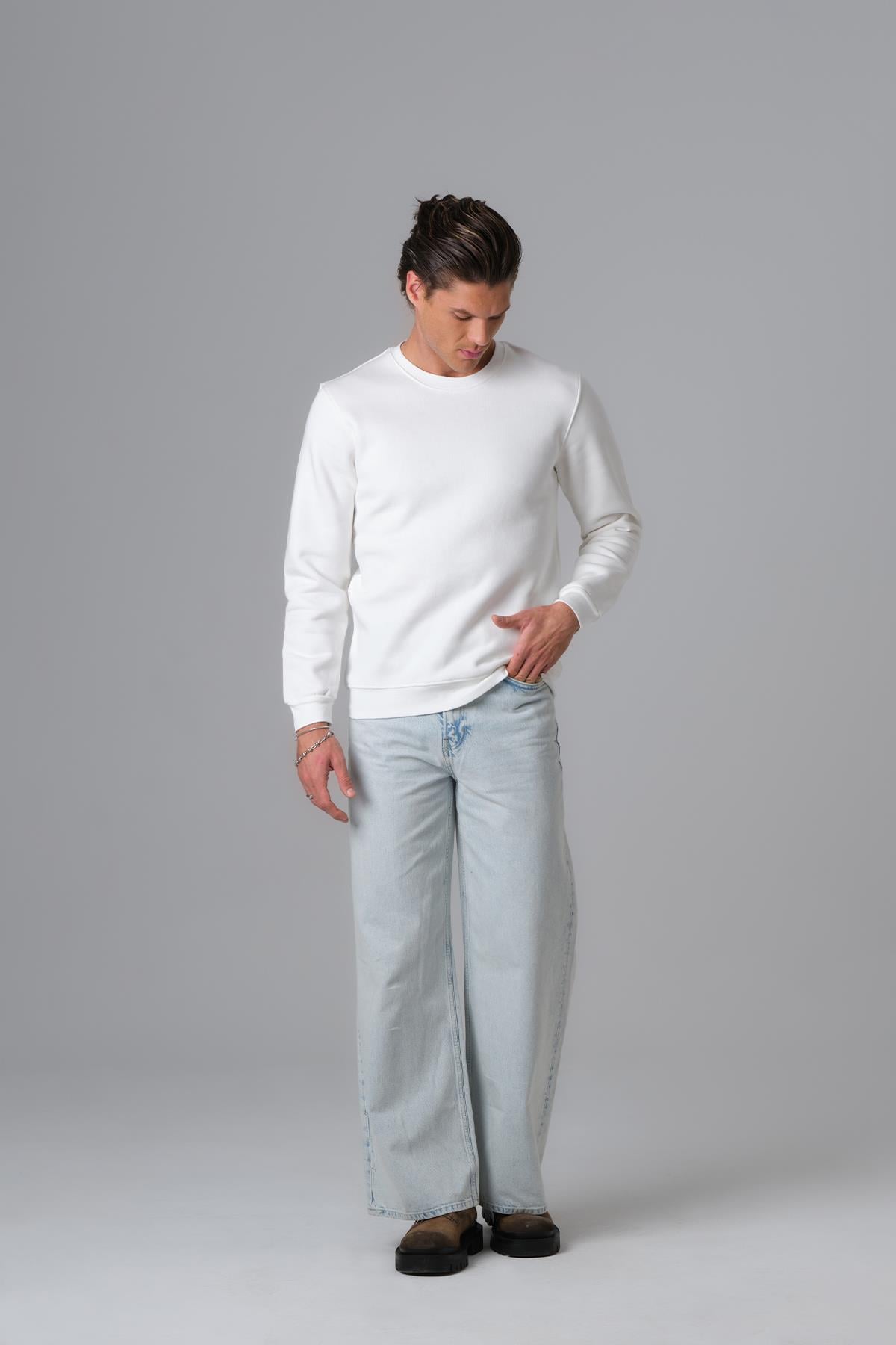 Calm Energy Sweatshirt Erkek Ekru