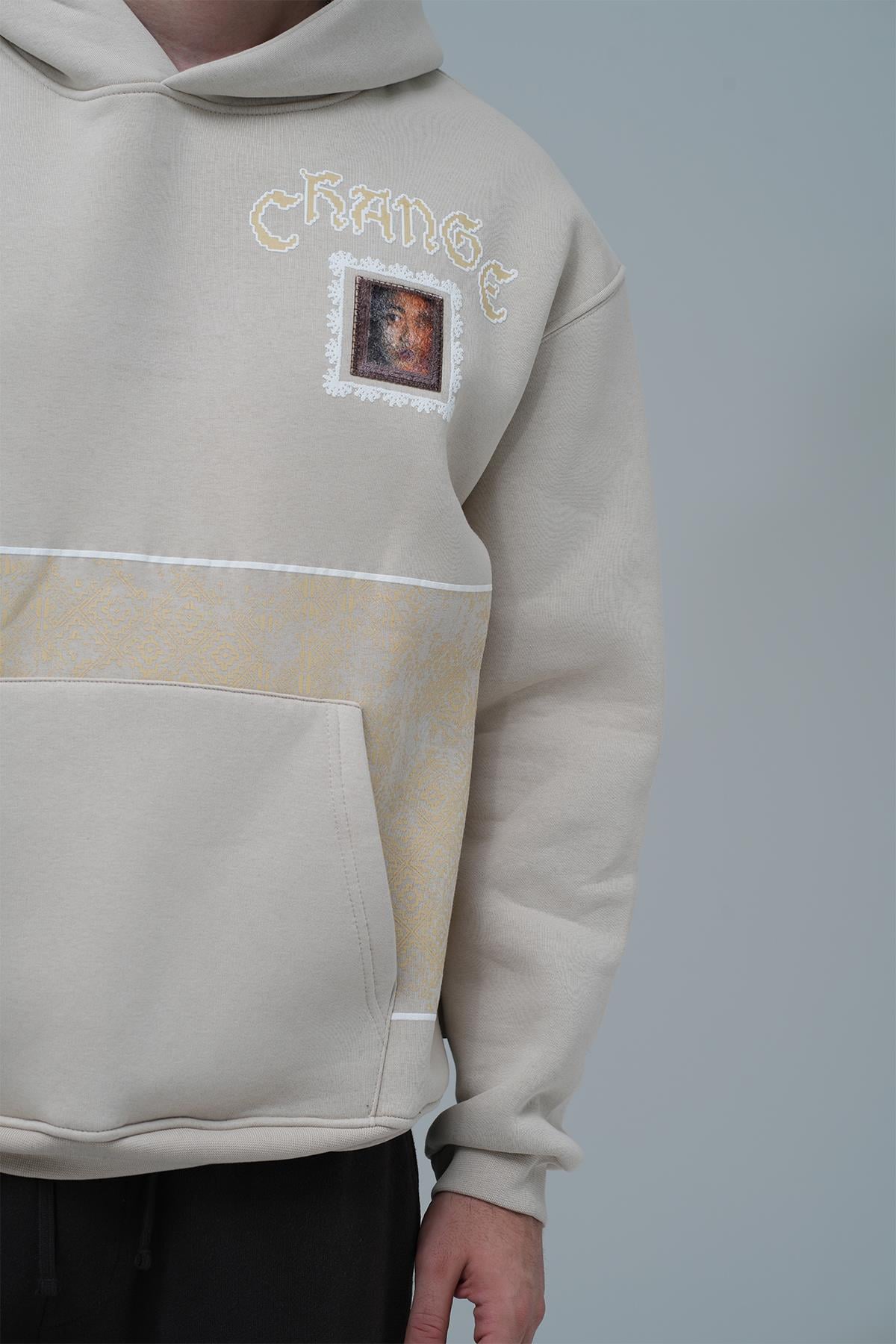 Change Oversize Sweatshirt Erkek Ekru