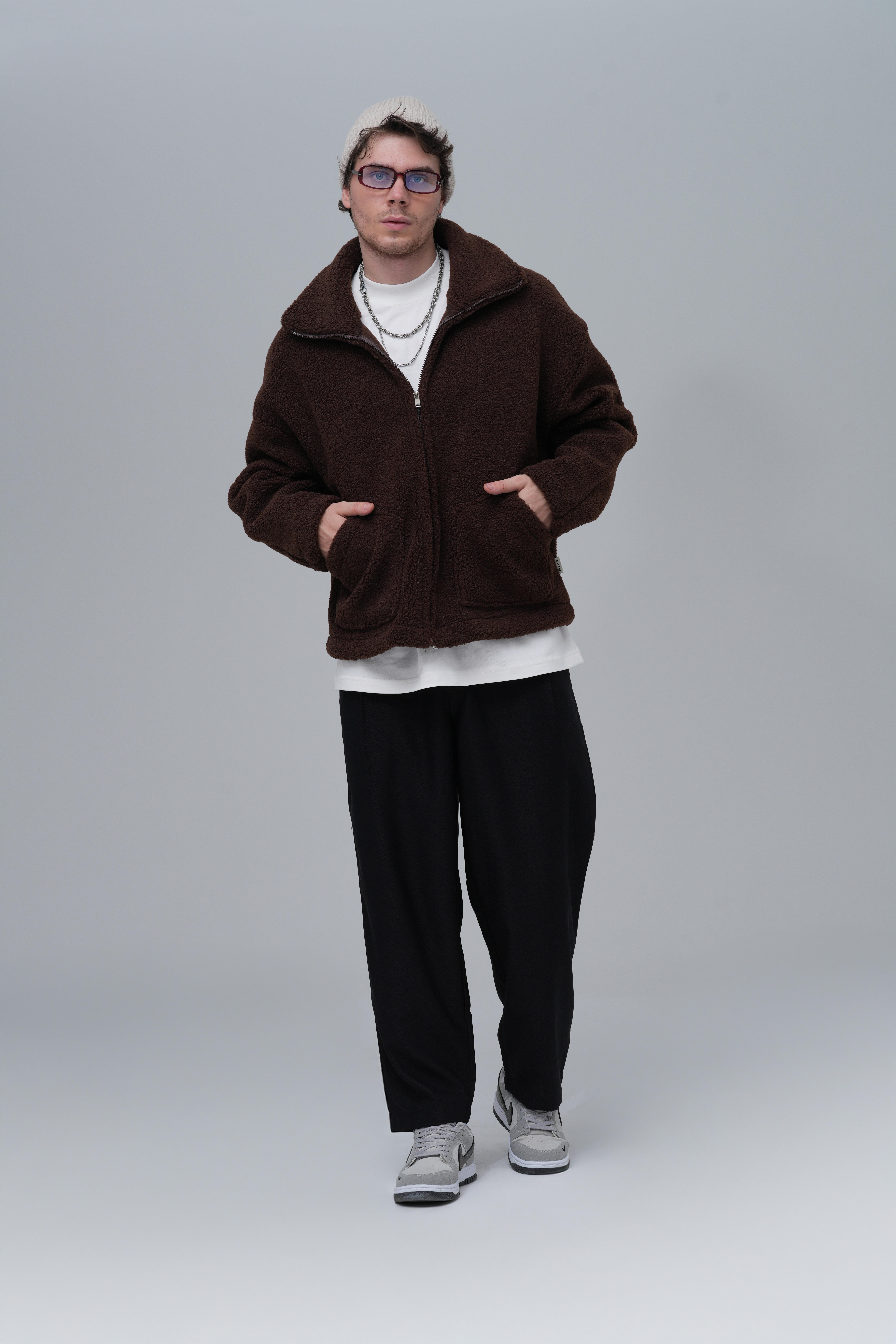 Classic Haven Oversize Welsoft Ceket Erkek Kahverengi