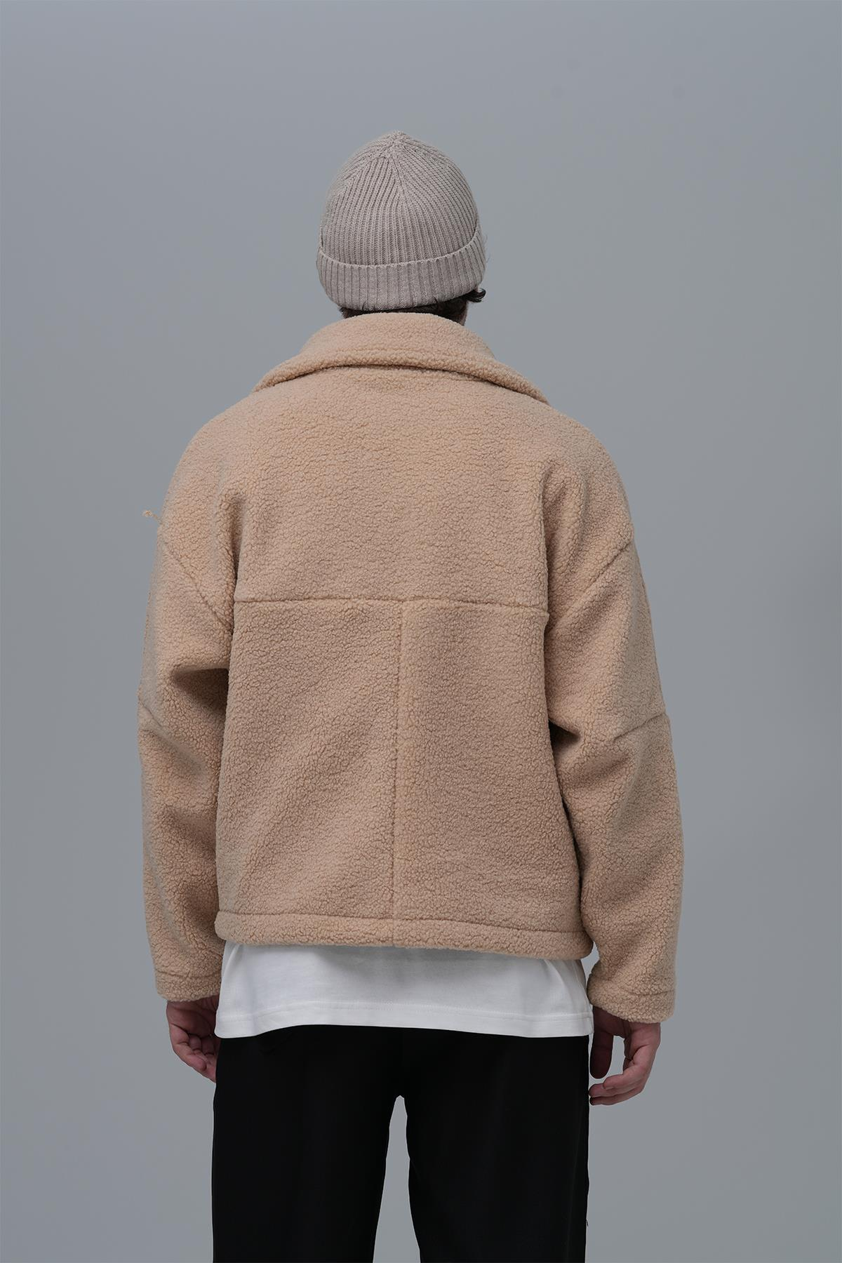 Classic Haven Oversize Welsoft Ceket Erkek Açık Bej