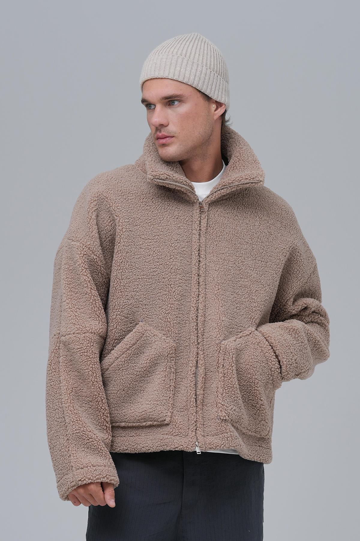 Classic Haven Oversize Welsoft Ceket Erkek Vizon