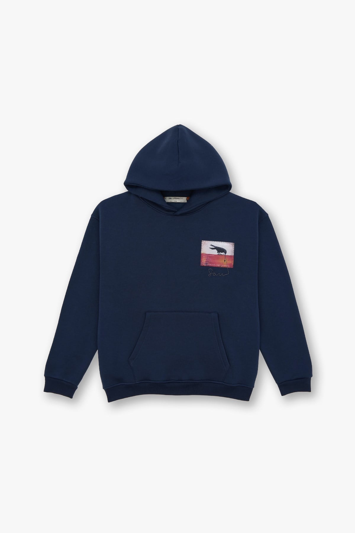 Crow of Transformation Oversize Sweatshirt Kadın İndigo