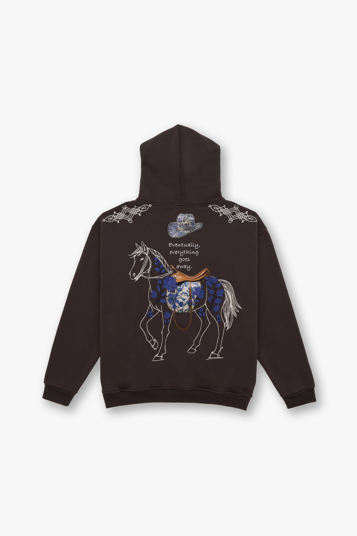 Design Story Fading Echoes Oversize Sweatshirt Erkek Kahverengi
