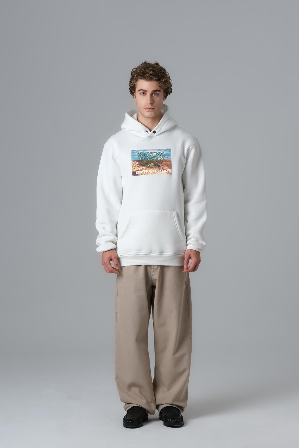 Emotion Sweatshirt Erkek Ekru