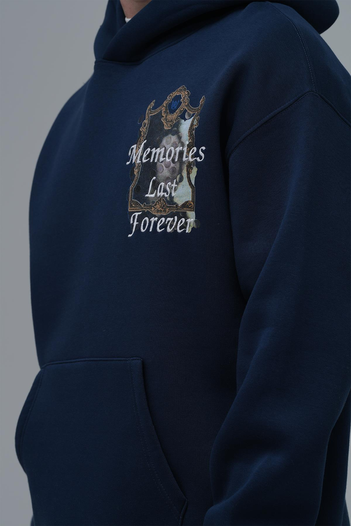 Eternal Frame Oversize Sweatshirt Erkek İndigo