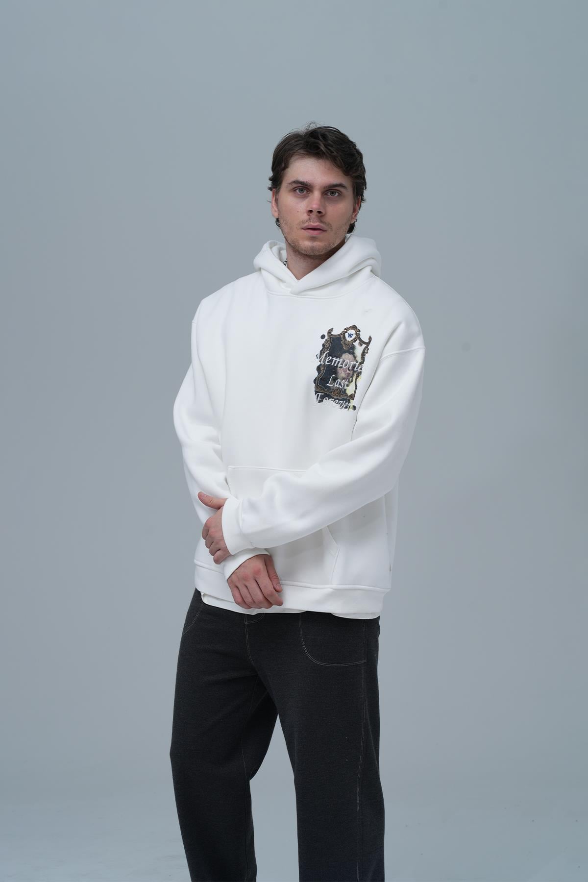 Eternal Frame Oversize Sweatshirt Erkek Taş