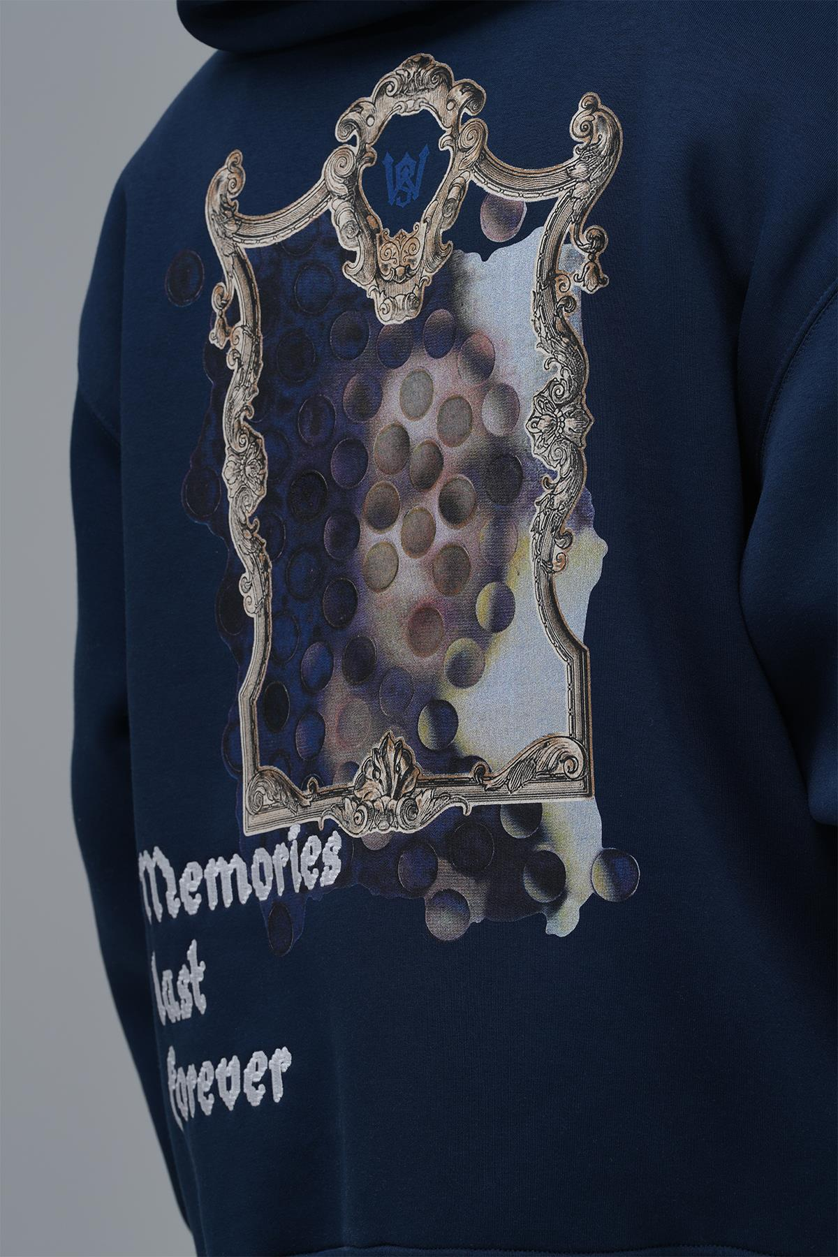 Eternal Frame Oversize Sweatshirt Erkek İndigo