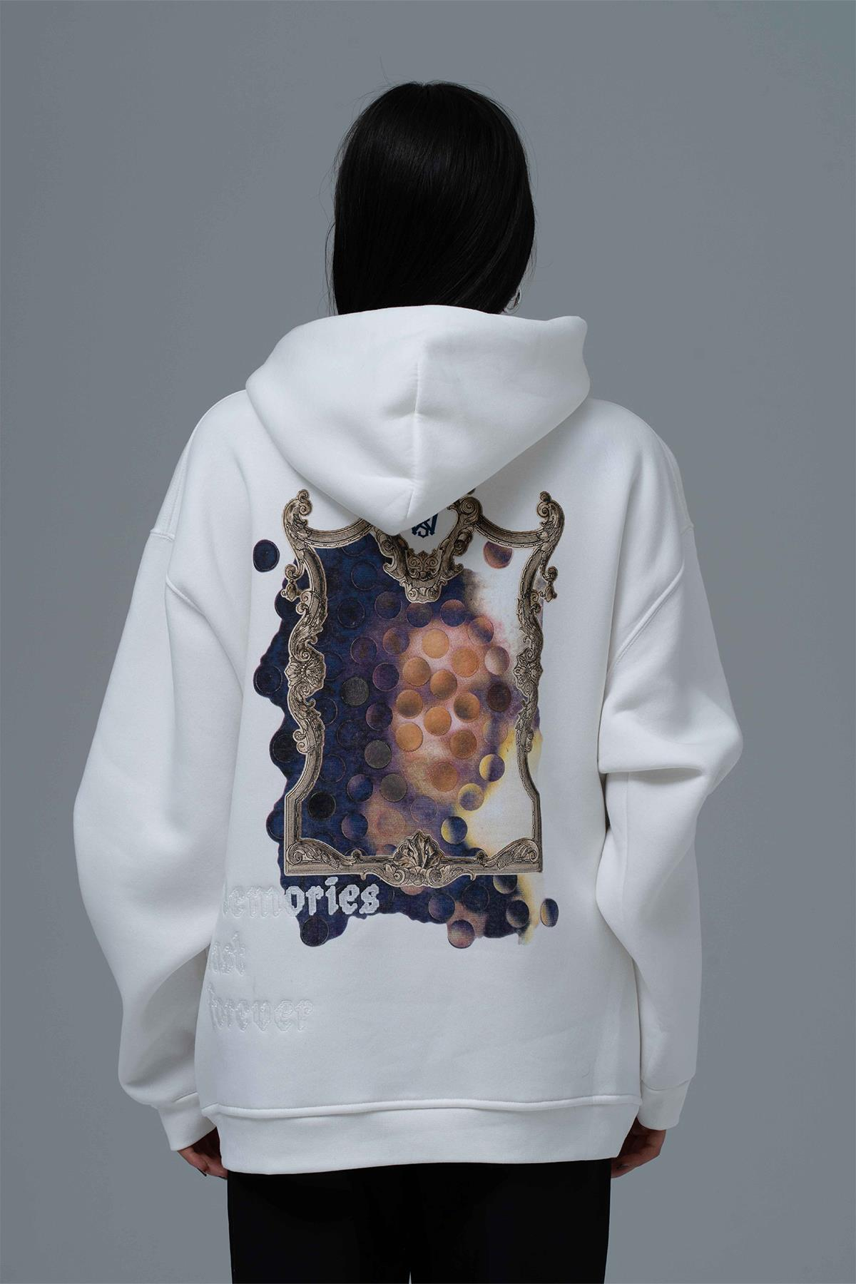 Eternal Frame Oversize Sweatshirt Kadın Taş