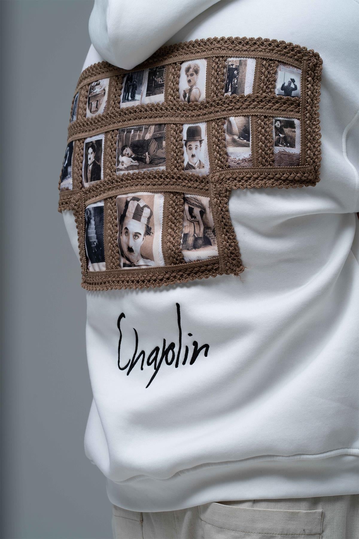 Frames of Laughter Oversize Sweatshirt Erkek Ekru