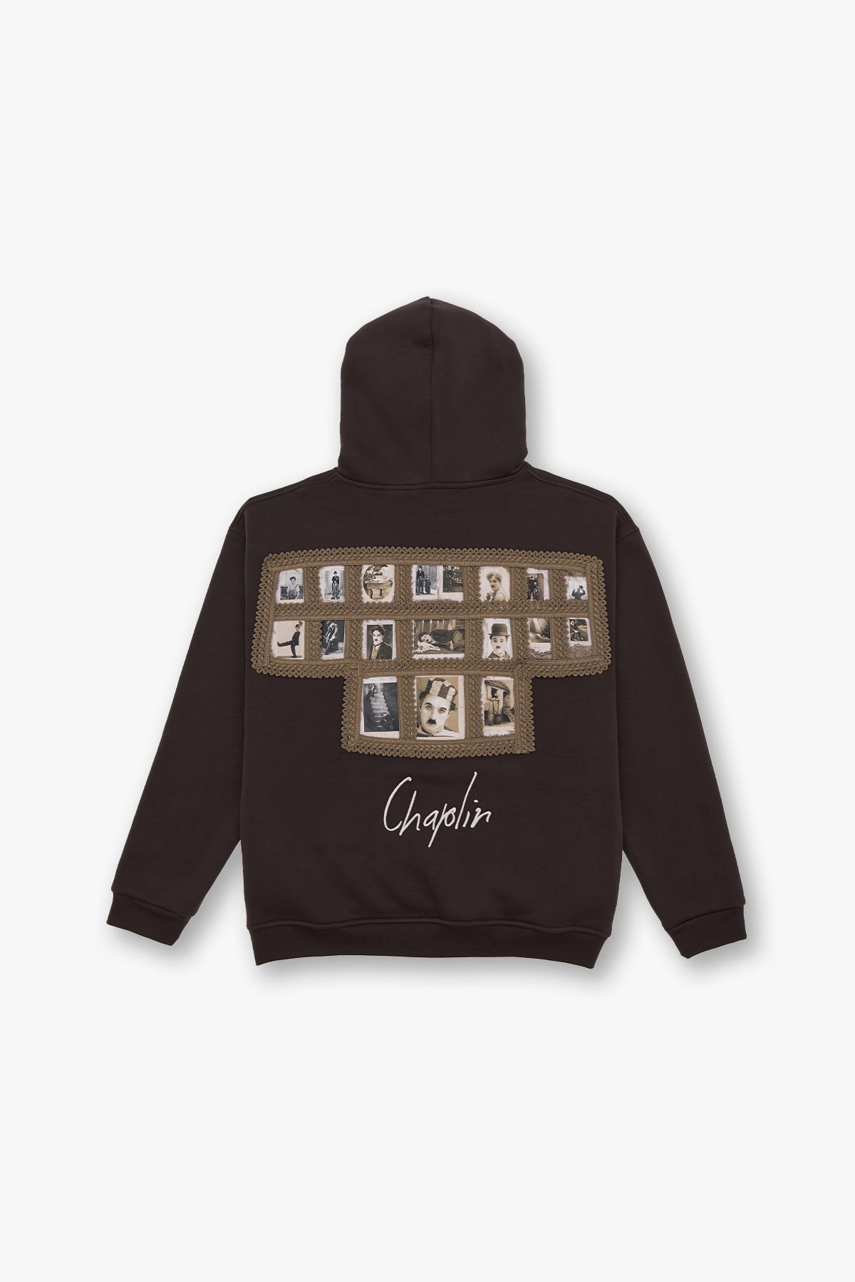 Frames of Laughter Oversize Sweatshirt Kadın Kahverengi