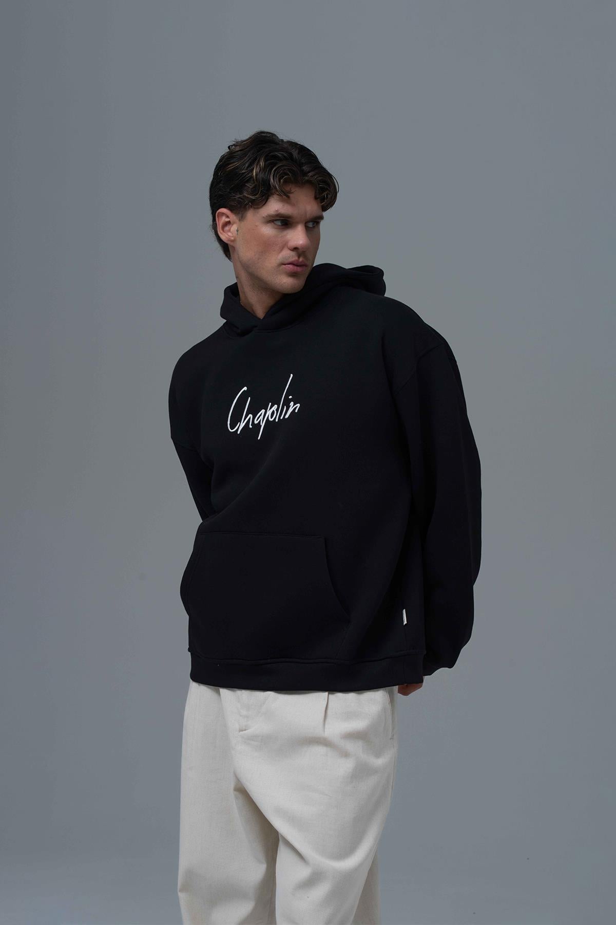 Frames of Laughter Oversize Sweatshirt Erkek Siyah