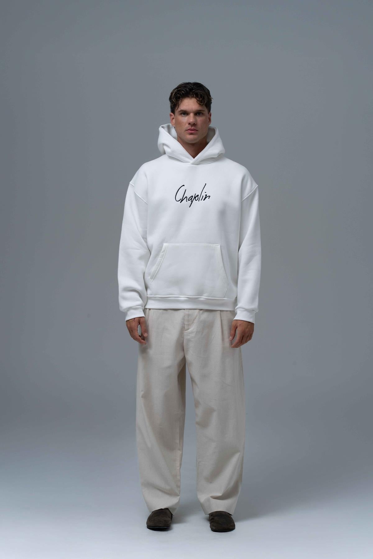 Frames of Laughter Oversize Sweatshirt Erkek Ekru