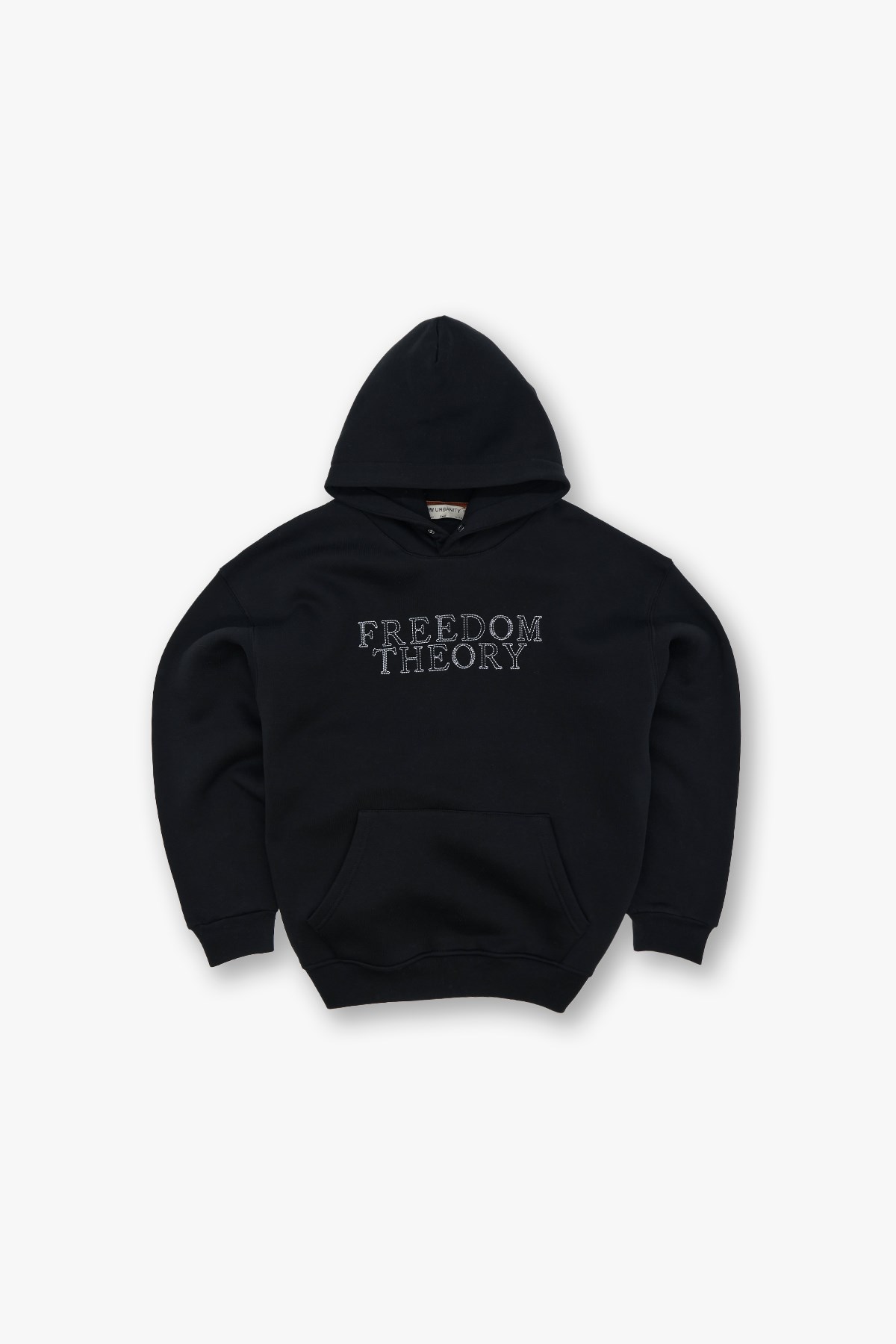Geometric Freedom Oversize Sweatshirt Erkek Siyah