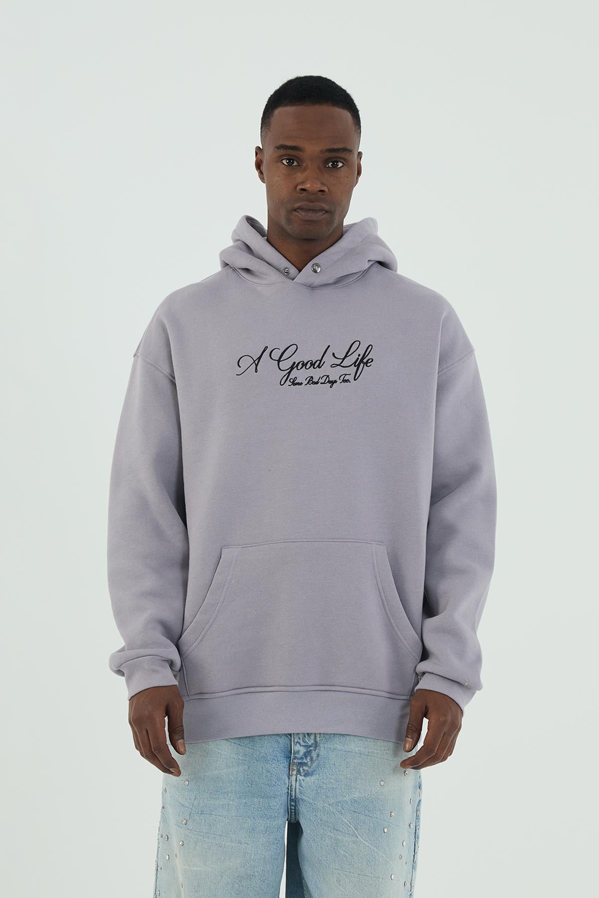 Goodlife Oversize Sweatshirt Erkek Gri