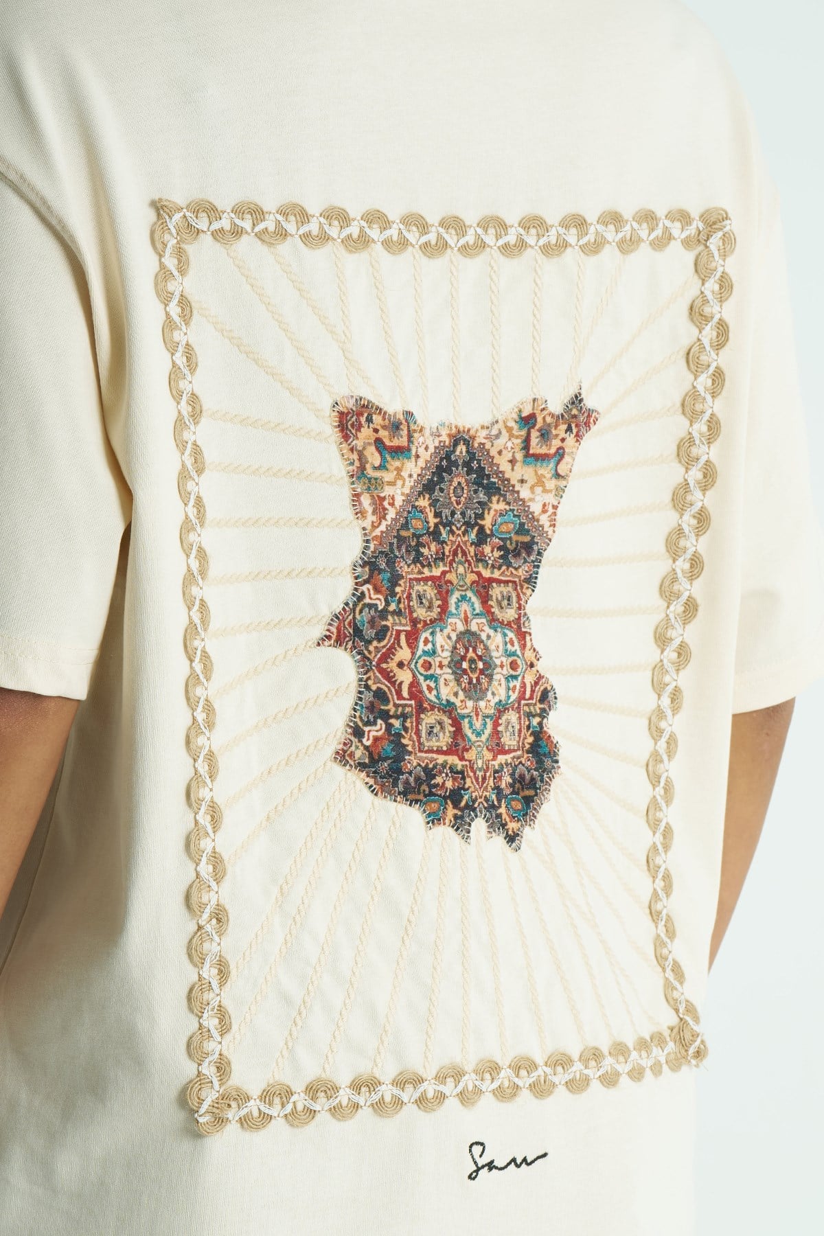Heritage Oversize Kadın Tişört Stone