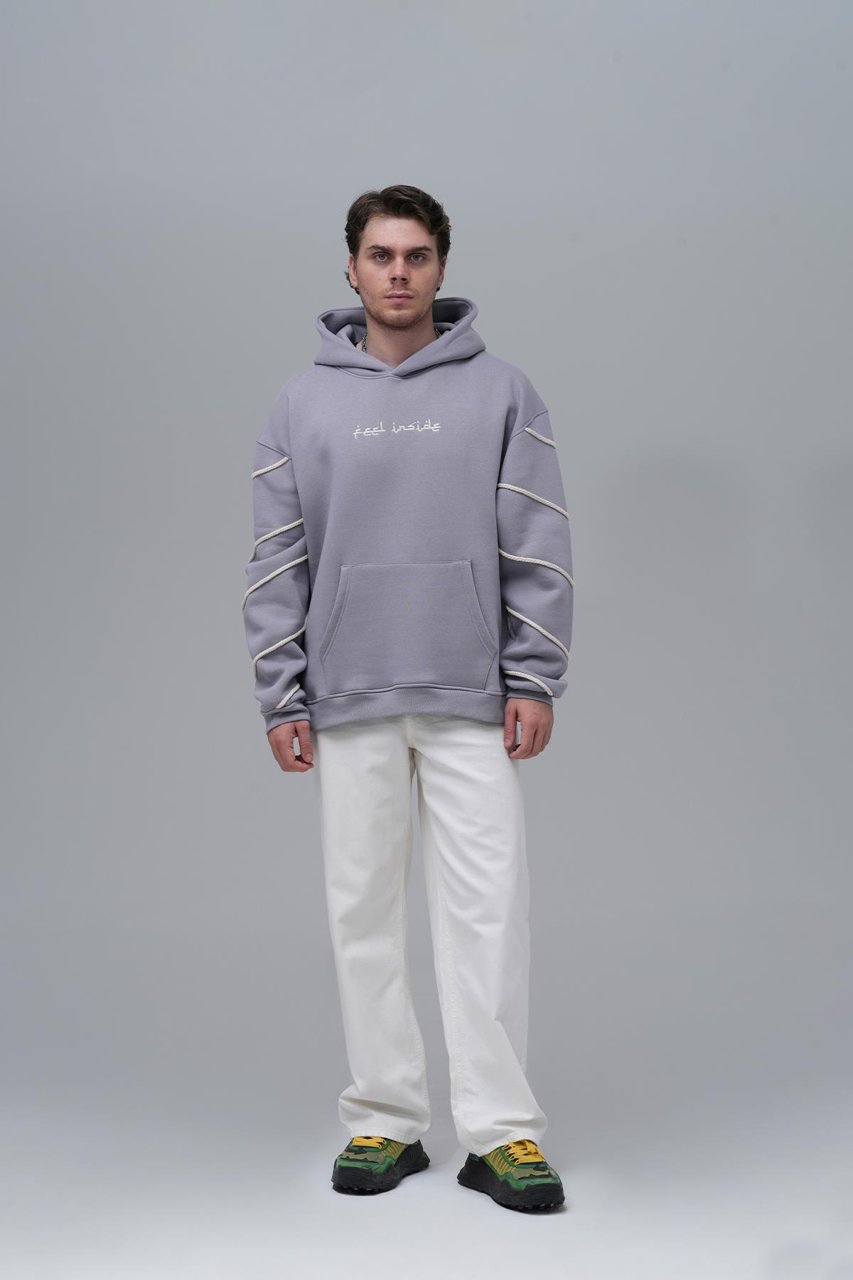 Inner Flow Oversize Sweatshirt Erkek Gri