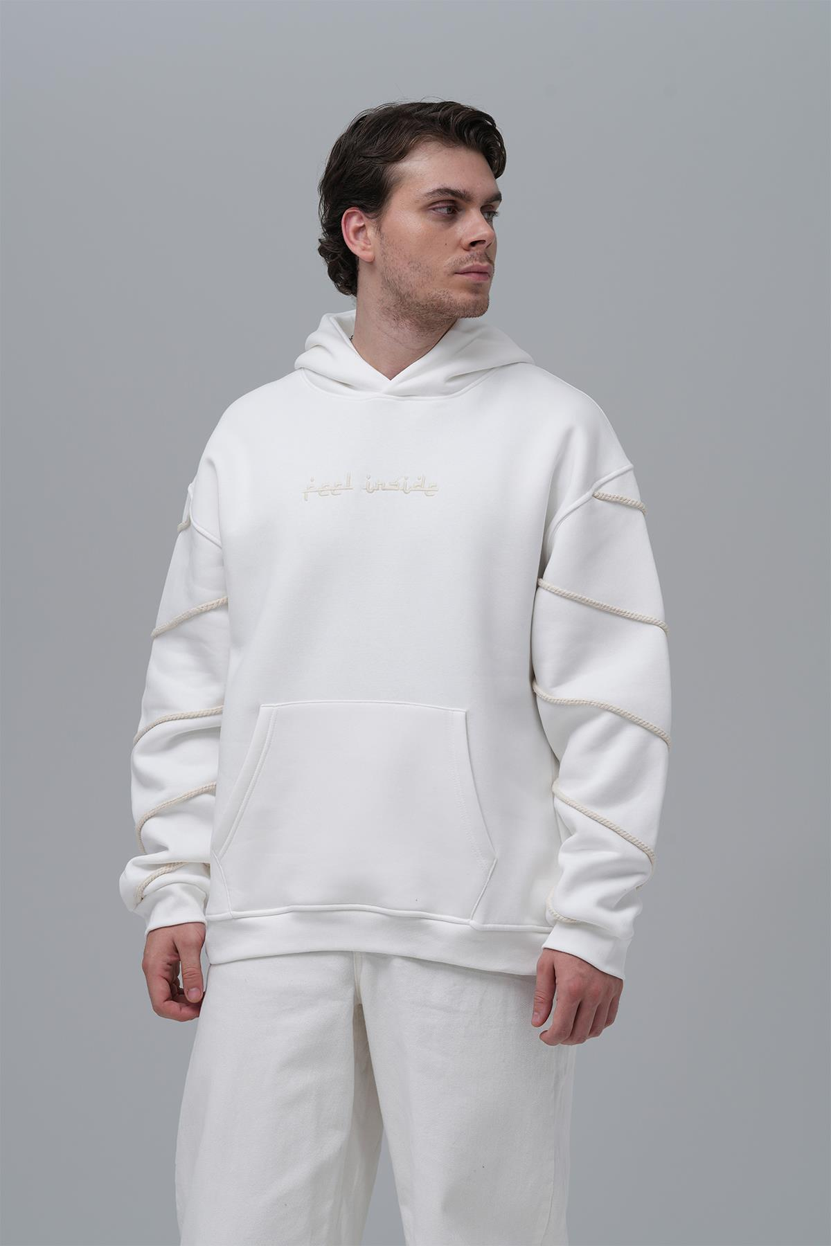 Inner Flow Oversize Sweatshirt Erkek Taş