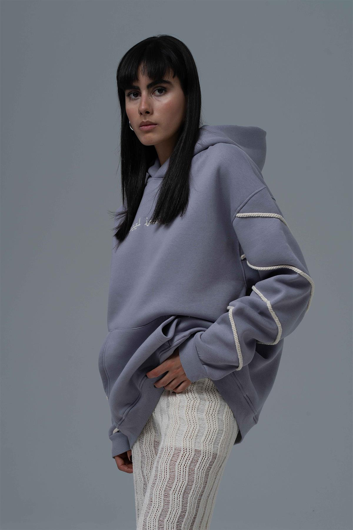 Inner Flow Oversize Sweatshirt Kadın Gri