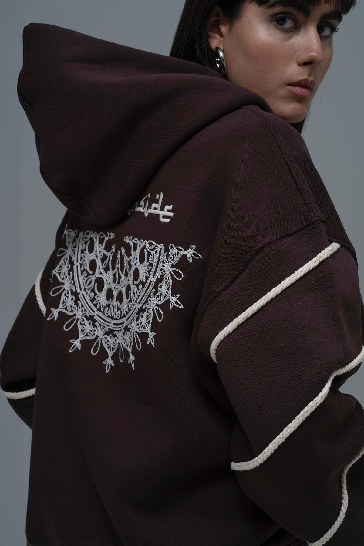 Inner Flow Oversize Sweatshirt Kadın Kahverengi