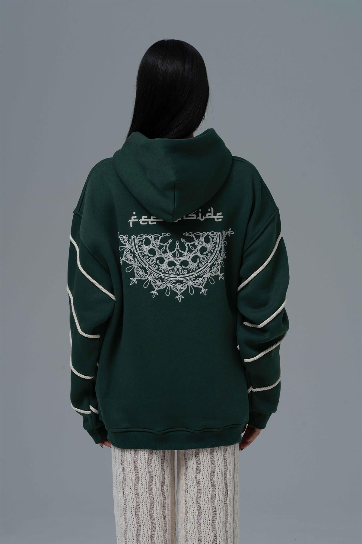 Inner Flow Oversize Sweatshirt Kadın Yeşil