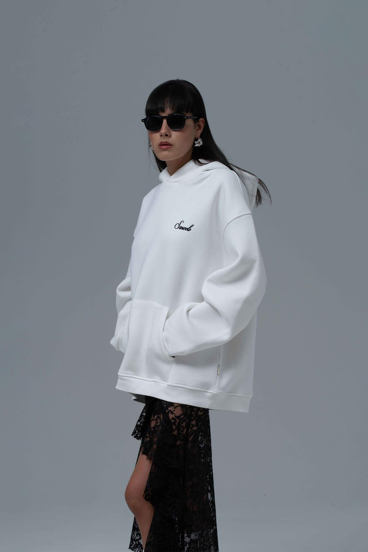 Loneliness Is a Choice Oversize Sweatshirt Kadın Taş
