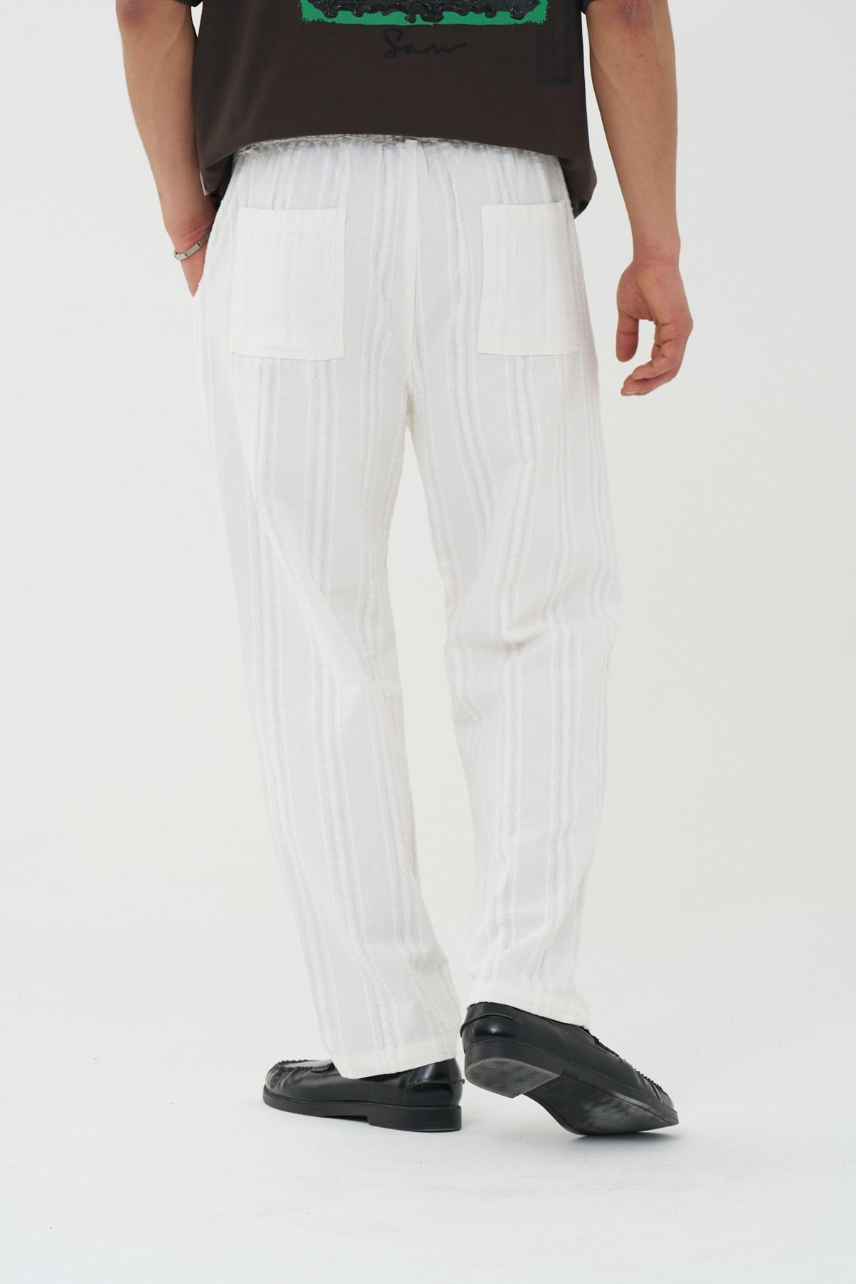 Loomline Relaxed Fit Erkek Pantolon Ekru