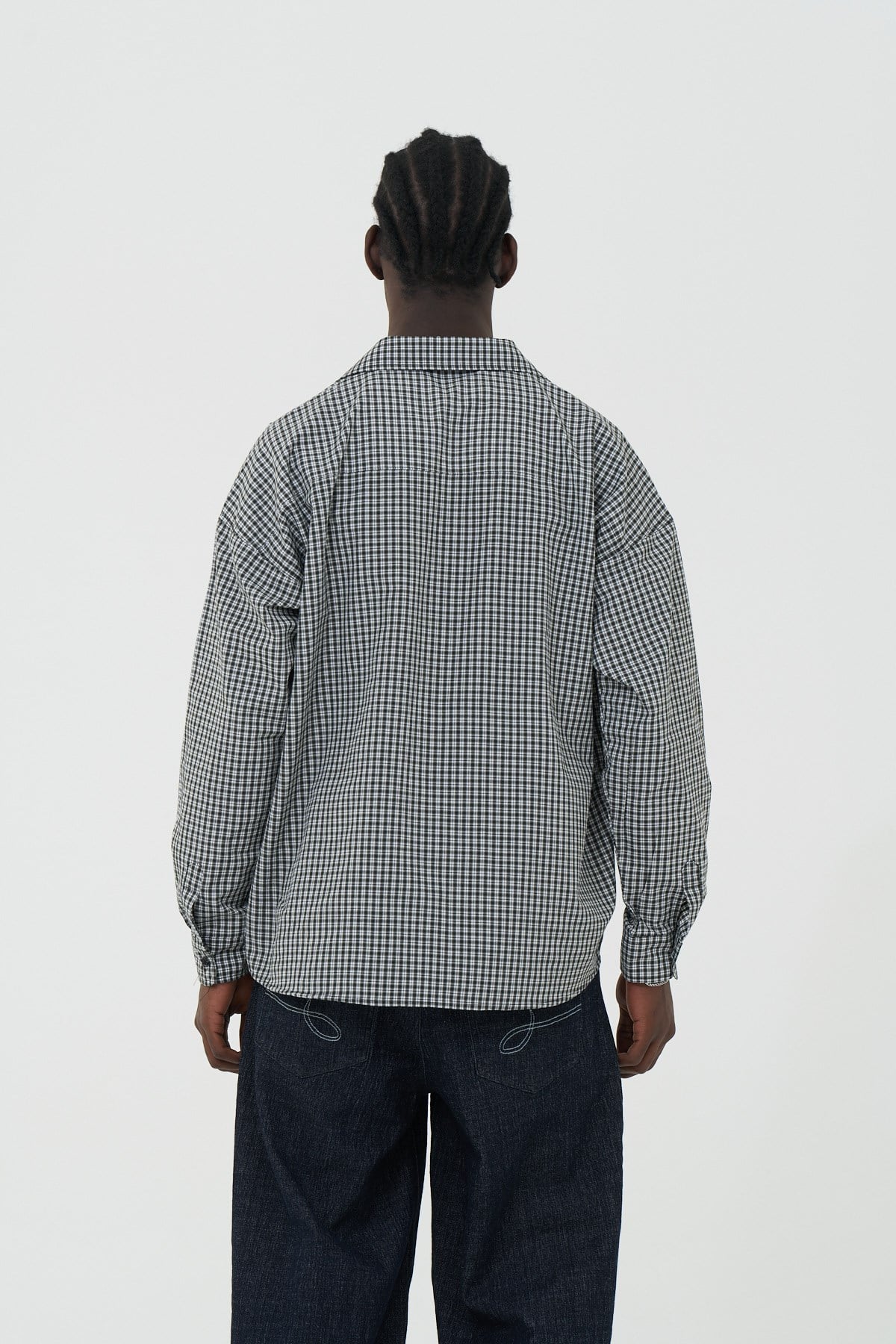 Madras Check Oversize Erkek Gömlek Haki