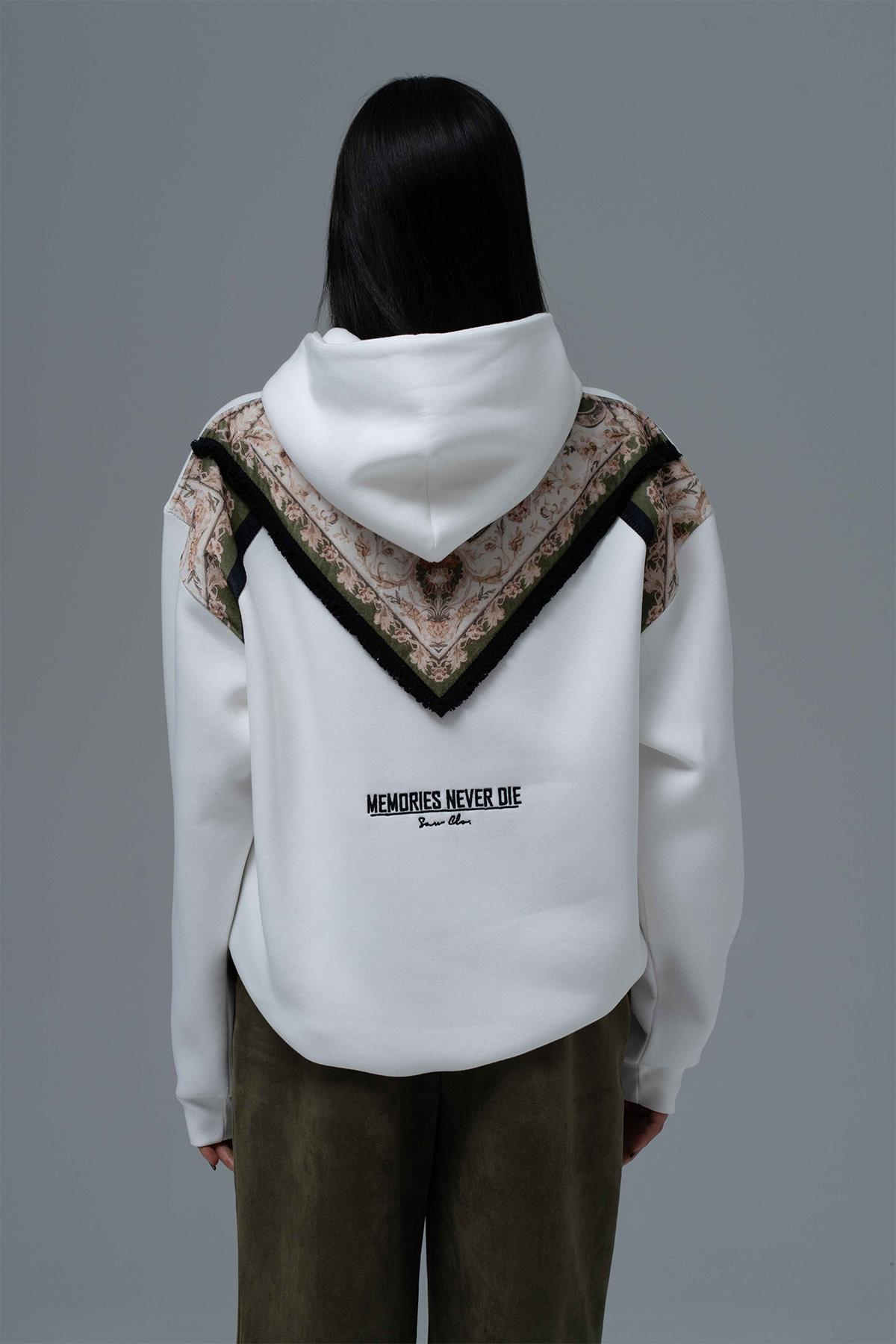 Memories Never Die Oversize Sweatshirt Kadın Taş