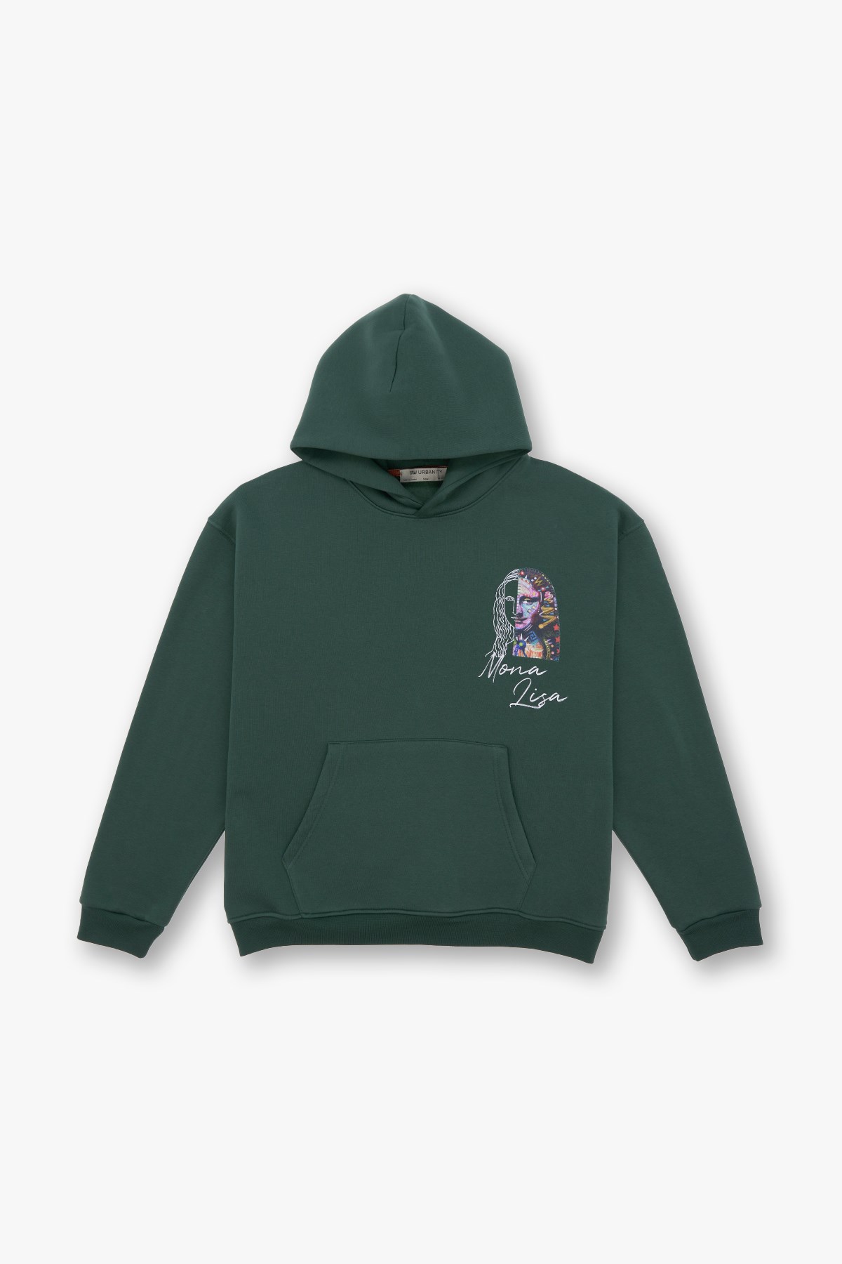 Mona Lisa Shooting Star Oversize Sweatshirt Erkek Yeşil