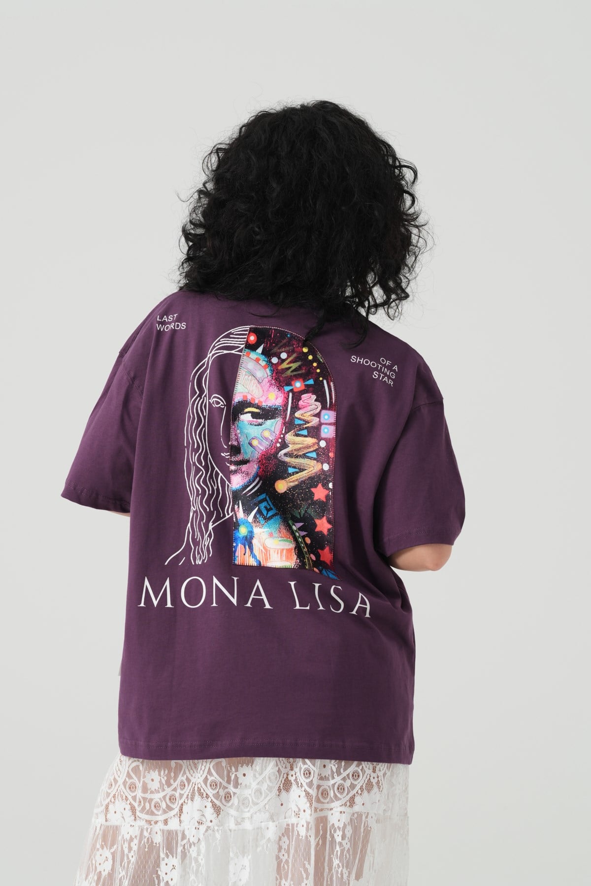Mona Vision Oversize Kadın Tişört Mor