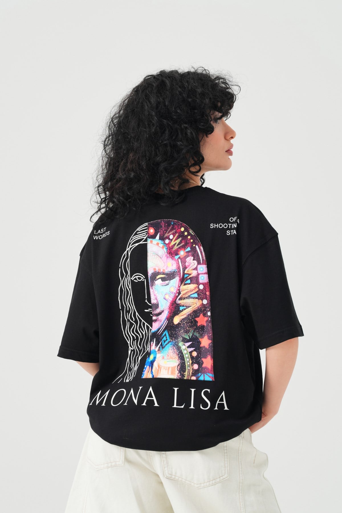 Mona Vision Oversize Kadın Tişört Siyah