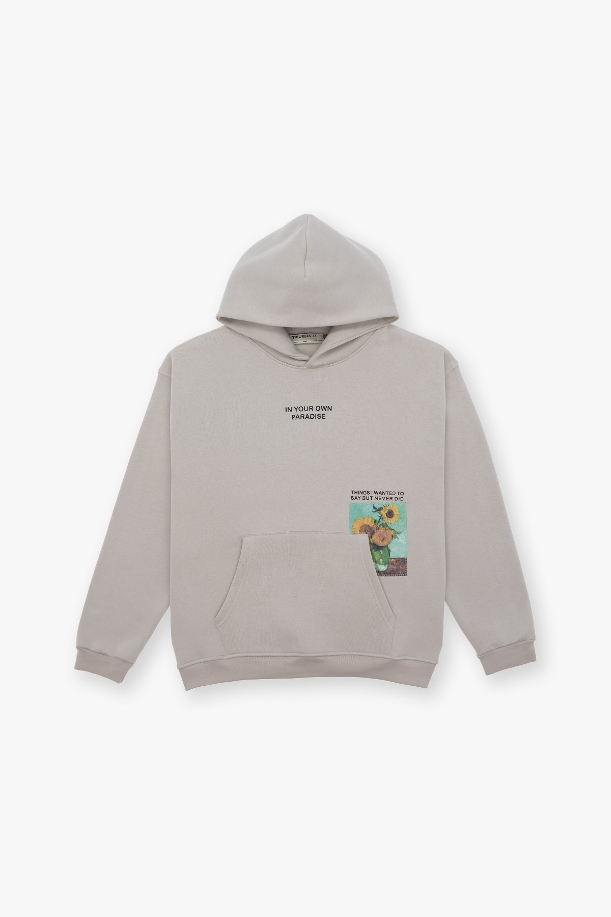 Paradise Within Oversize Sweatshirt Erkek Stone