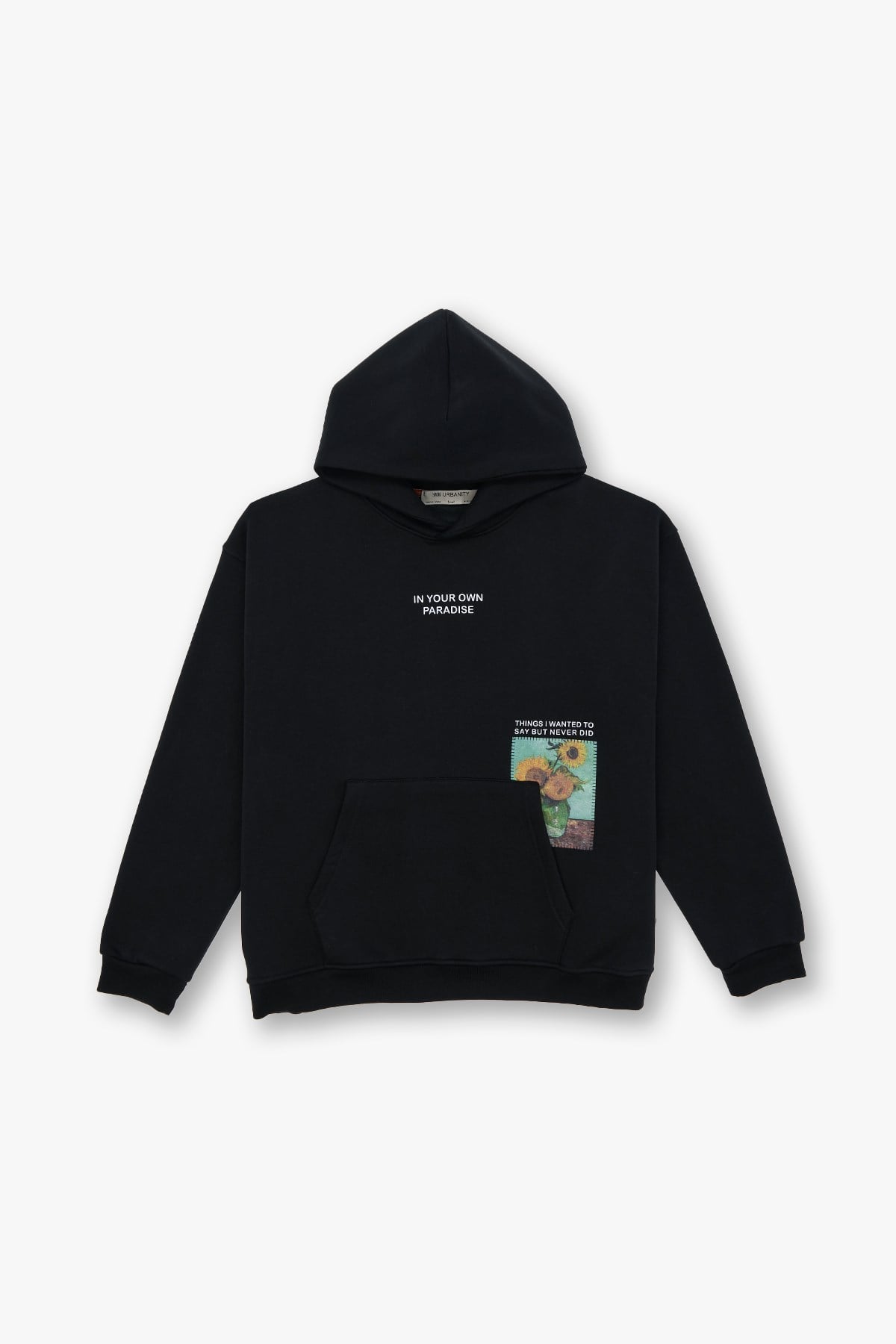 Paradise Within Oversize Sweatshirt Kadın Siyah