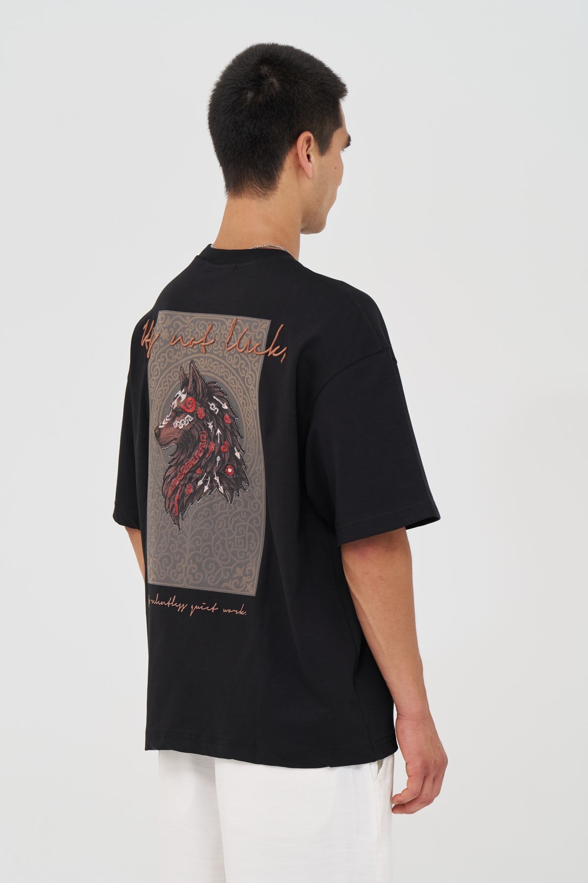 Quiet Resolve Oversize Fit Erkek Tişört Siyah