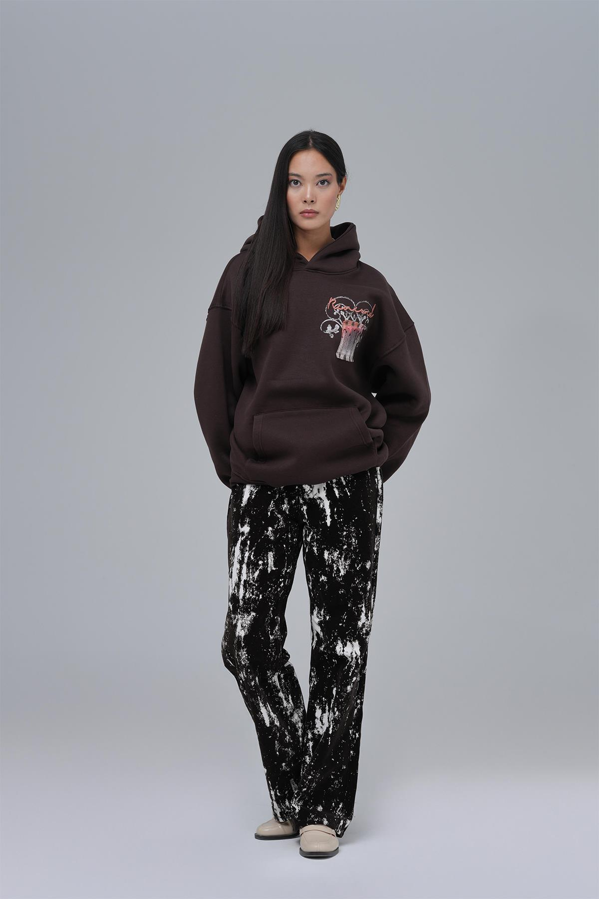 Renewed Flow Oversize Sweatshirt Kadın Kahverengi