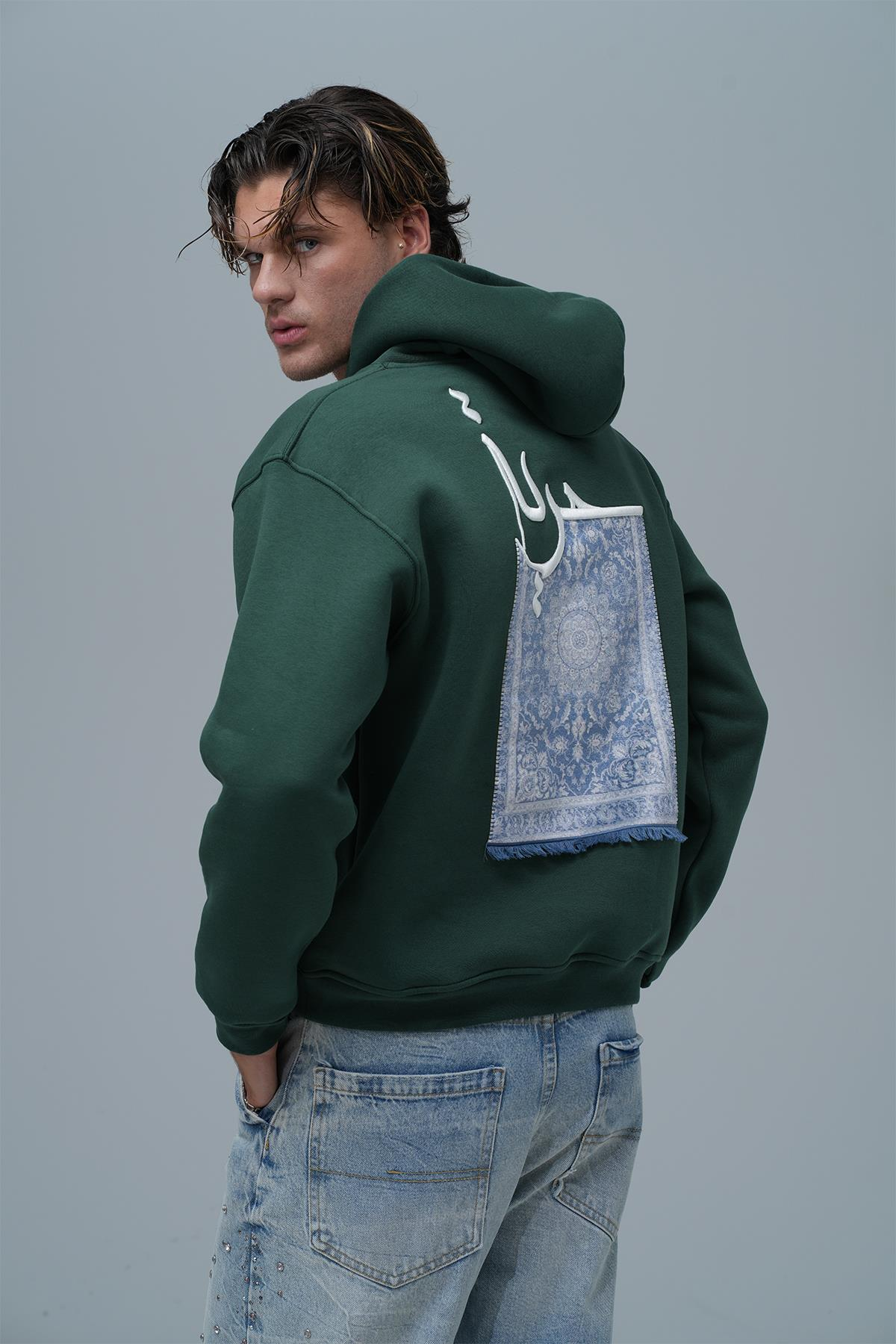 Roots & Freedom Oversize Sweatshirt Erkek Yeşil