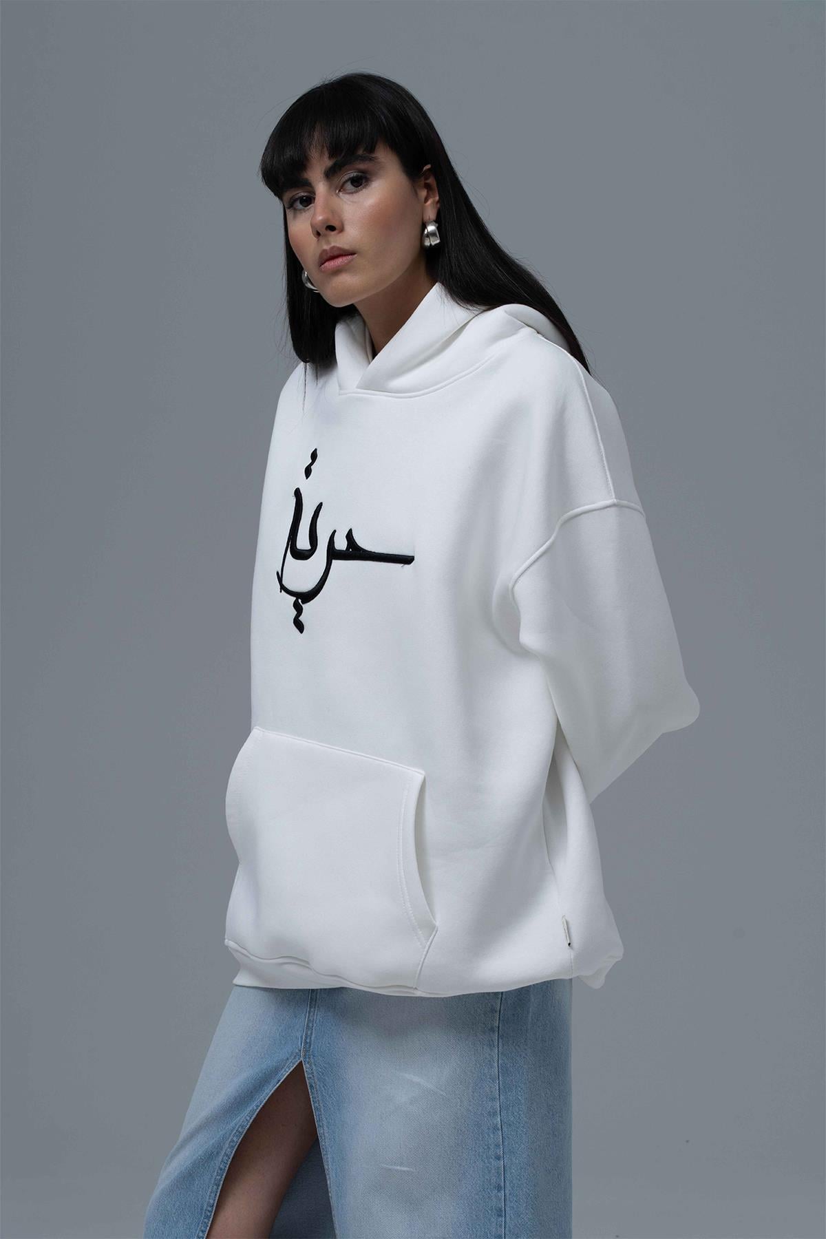 Roots & Freedom Oversize Sweatshirt Kadın Taş