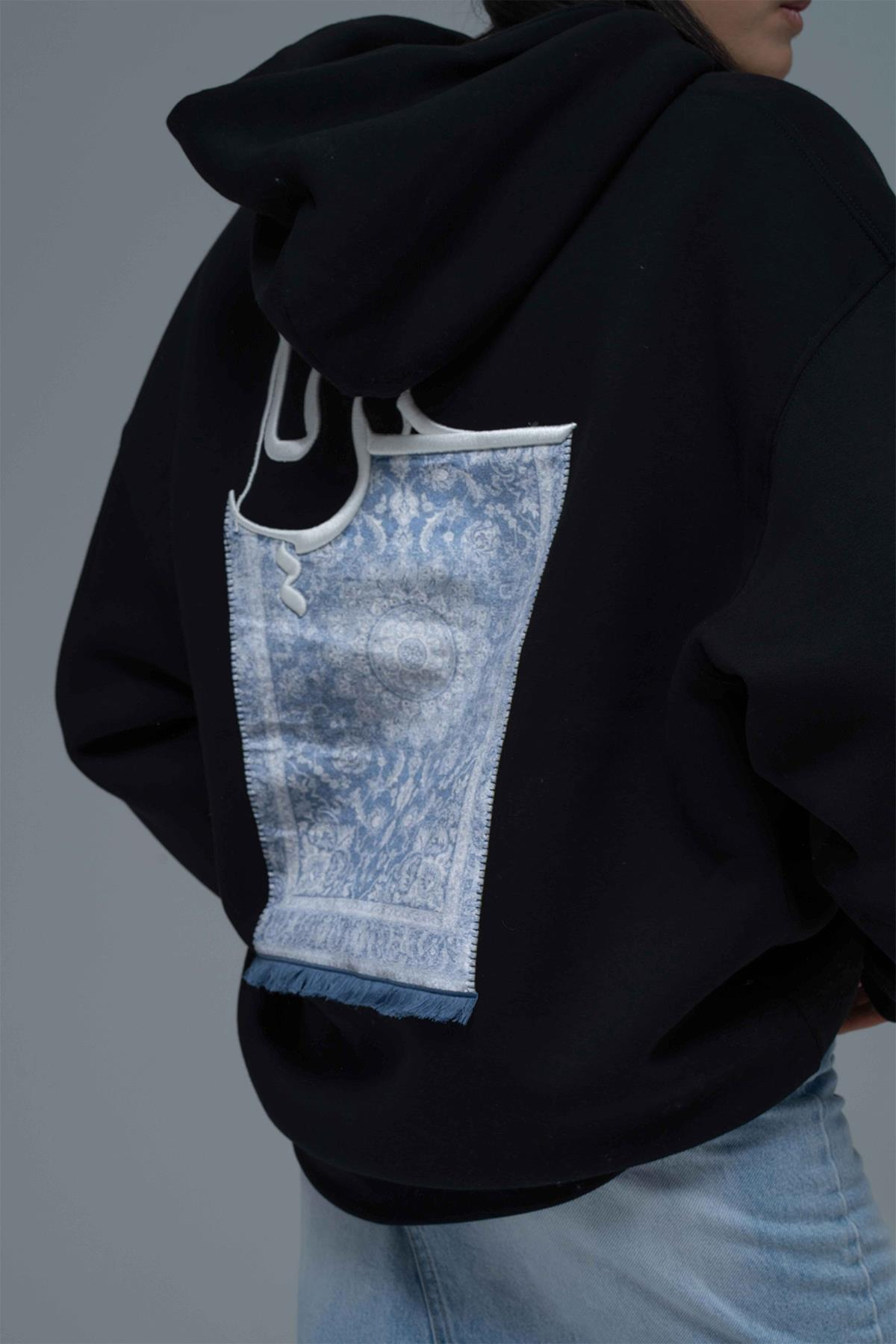 Roots & Freedom Oversize Sweatshirt Kadın Siyah