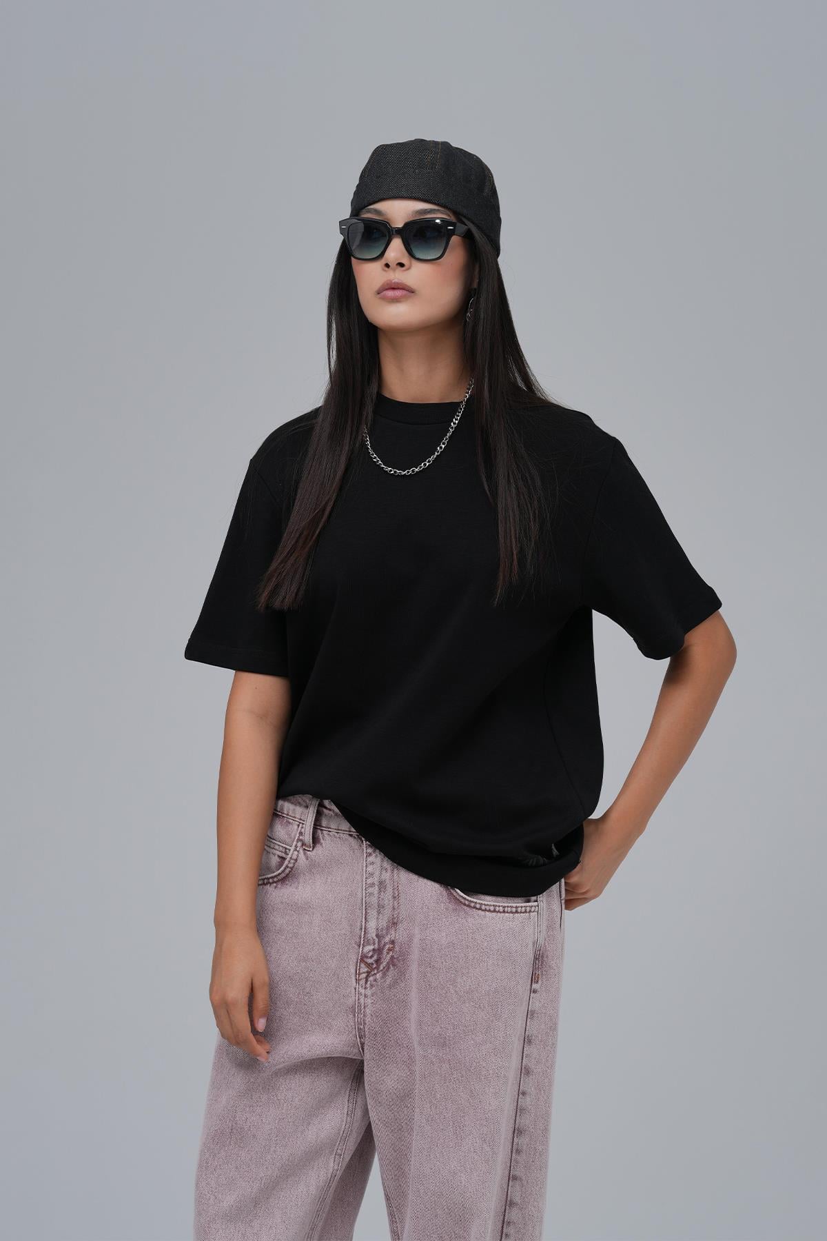 SAW Club Basic Regular Fit Tişört Kadın Siyah
