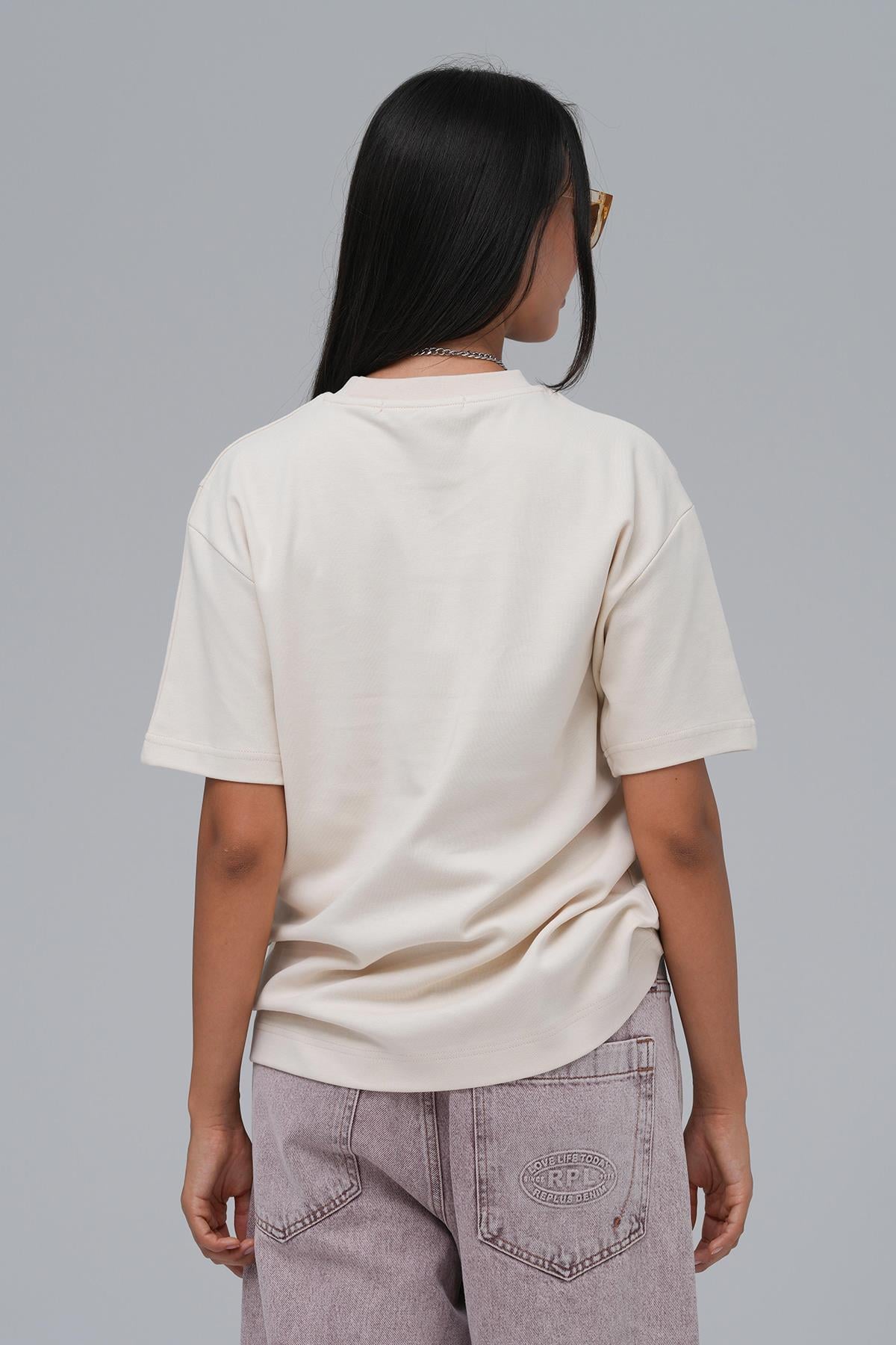 SAW Club Basic Regular Fit Tişört Kadın Stone