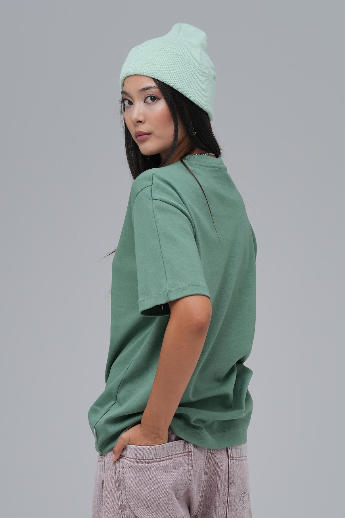 SAW Club Basic Regular Fit Tişört Kadın Yeşil