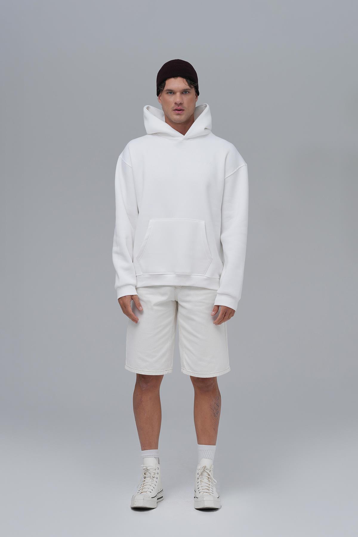 SAW Club Oversize Sweatshirt Erkek Ekru