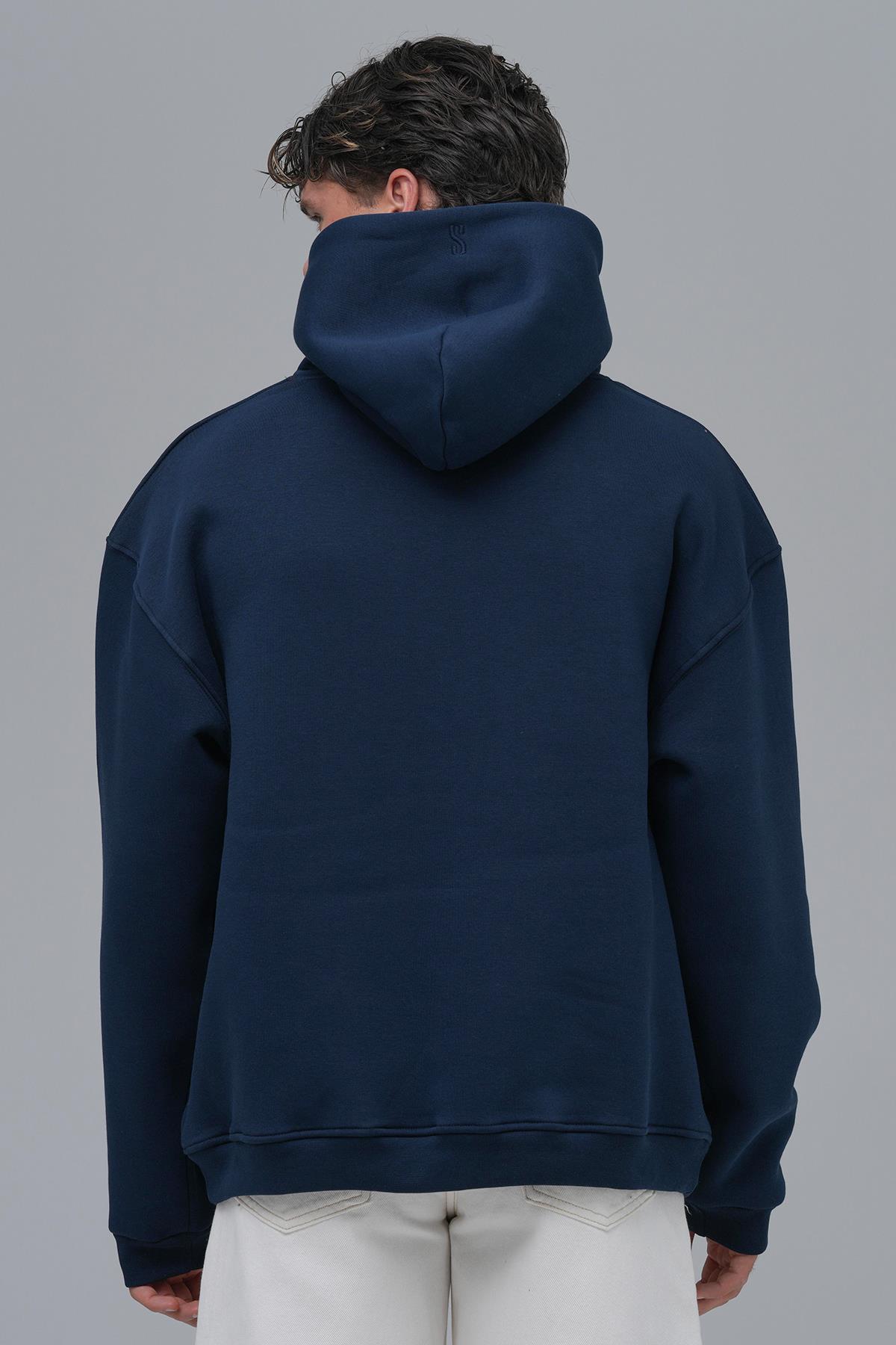 SAW Club Oversize Sweatshirt Erkek İndigo