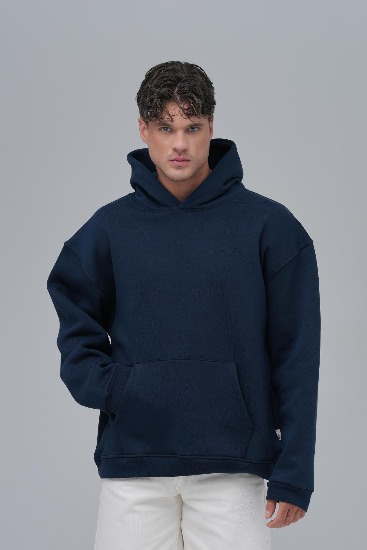 SAW Club Oversize Sweatshirt Erkek İndigo
