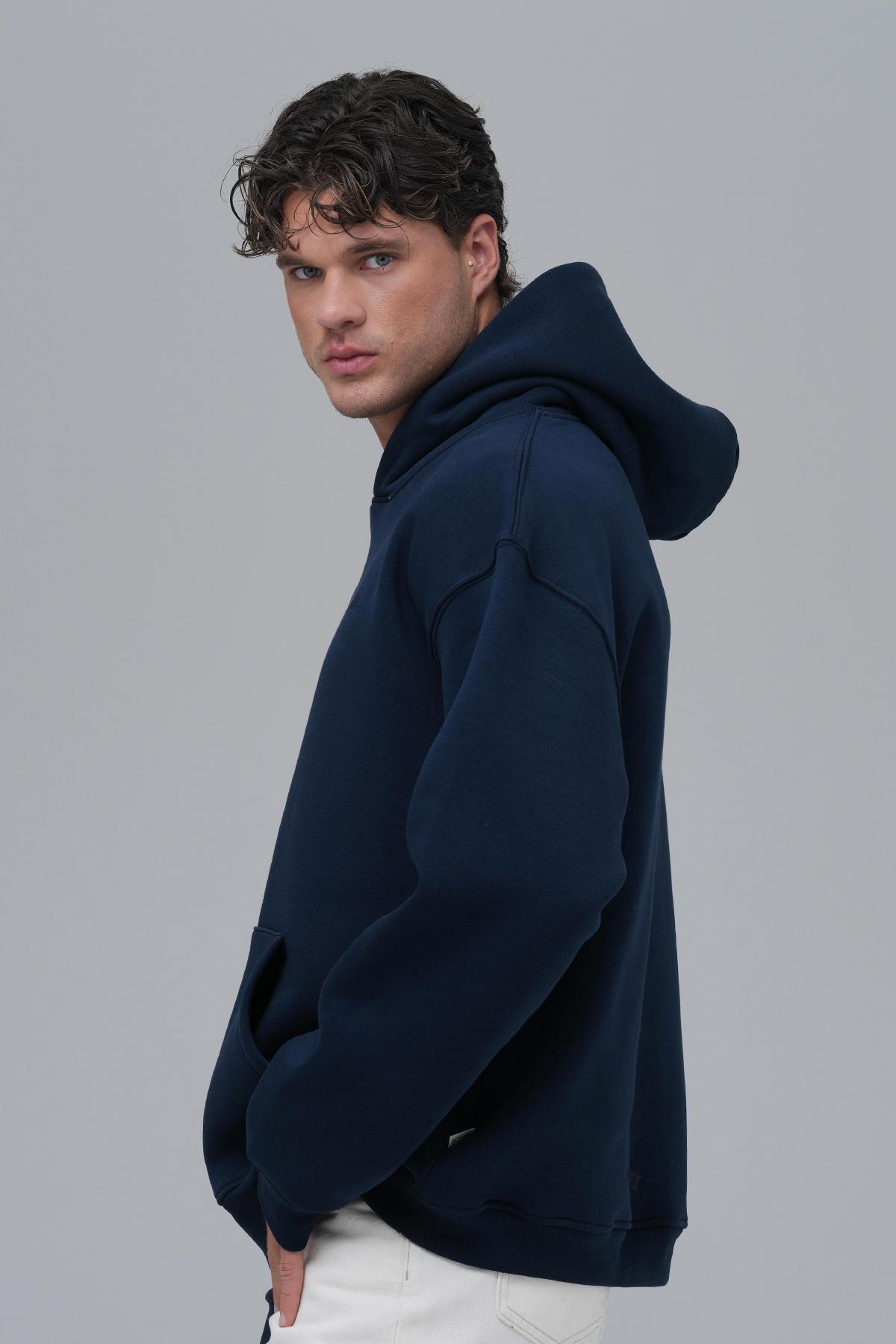 SAW Club Oversize Sweatshirt Erkek İndigo