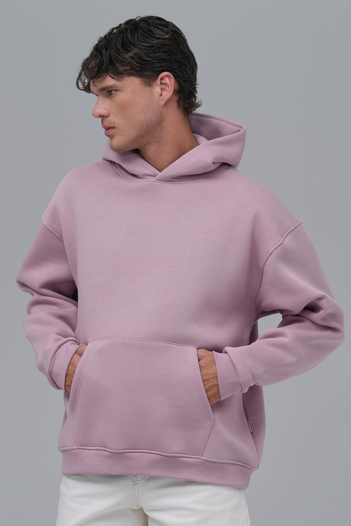 SAW Club Oversize Sweatshirt Erkek Pembe