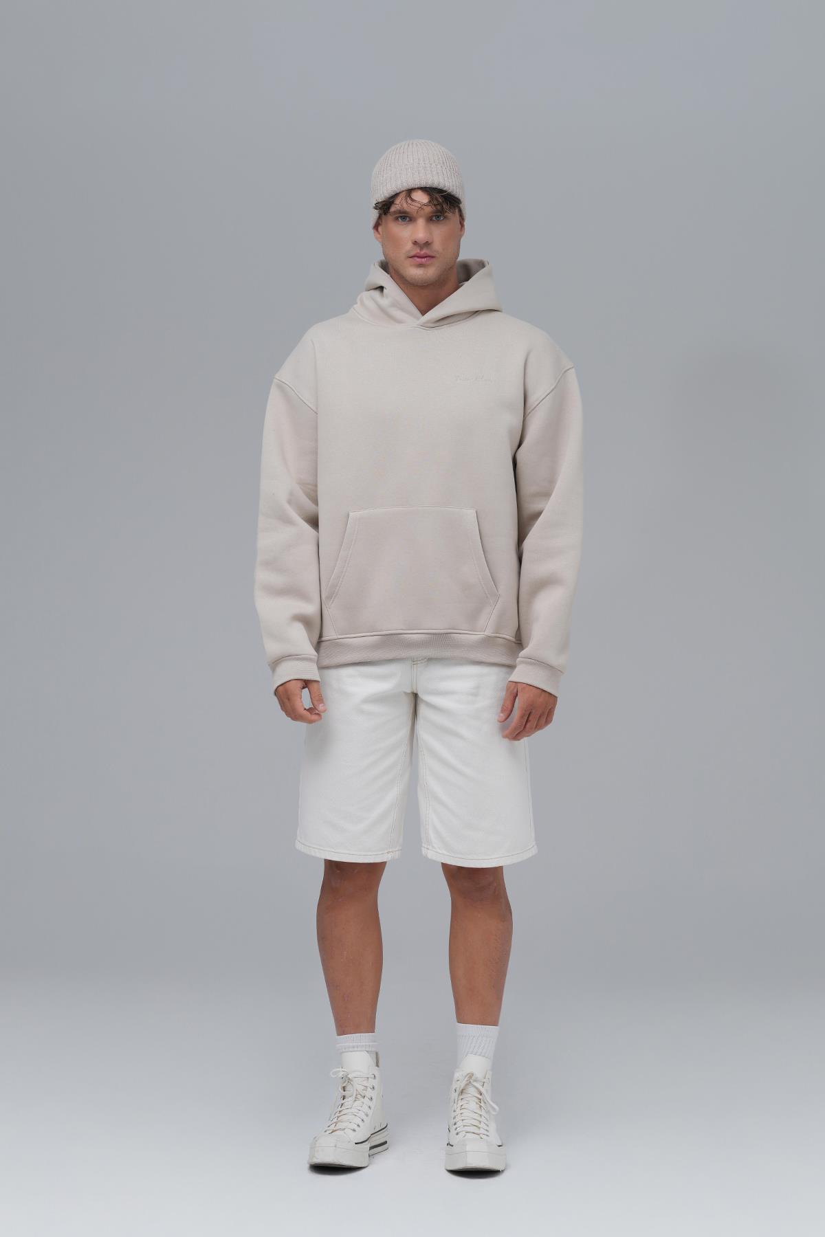 SAW Club Oversize Sweatshirt Erkek Stone