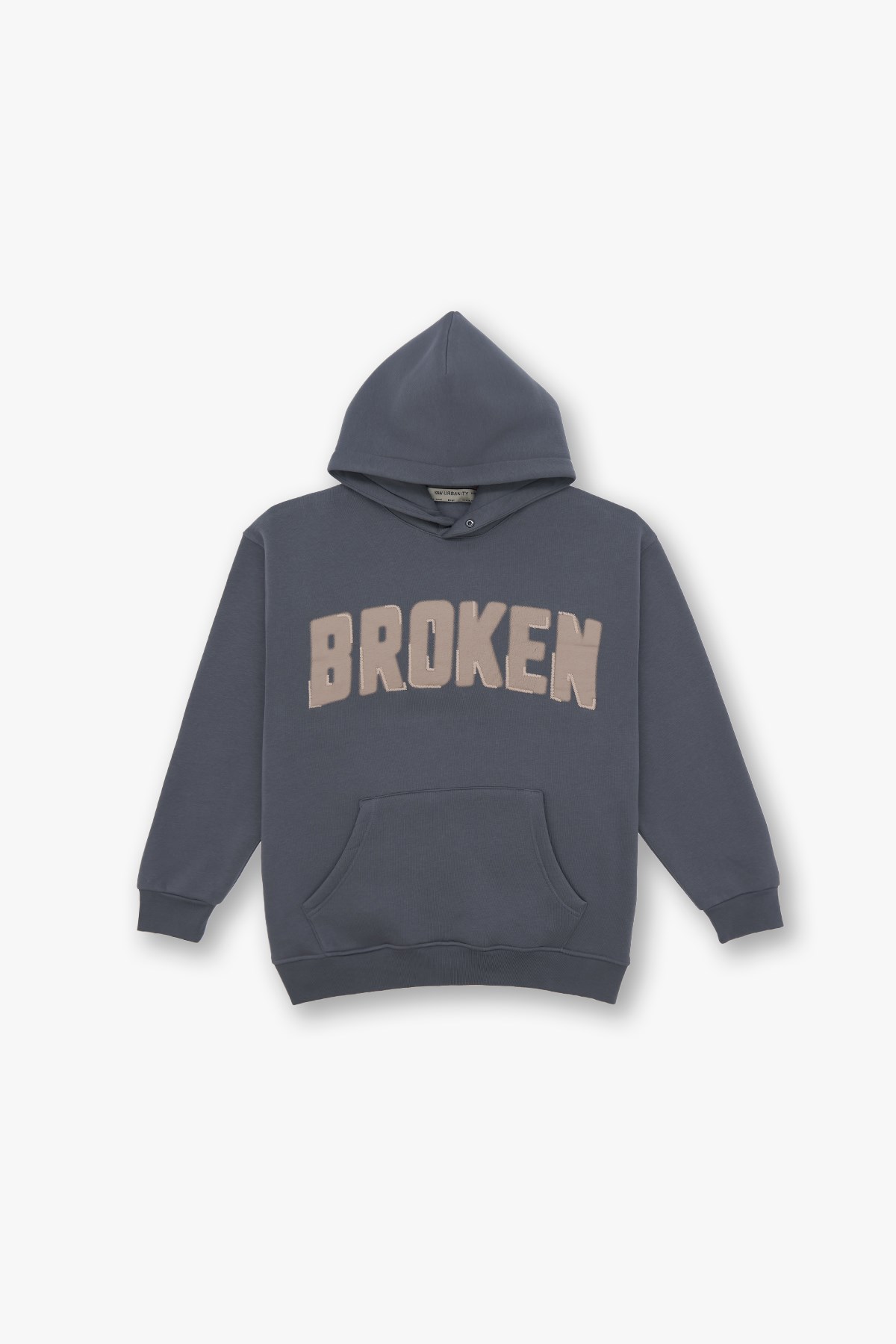 Scars & Power Oversize Sweatshirt Erkek Füme